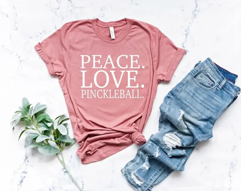 Peace Love Pickleball T-Shirt Hoodie, Sweatshirt | PodTeesHub.com