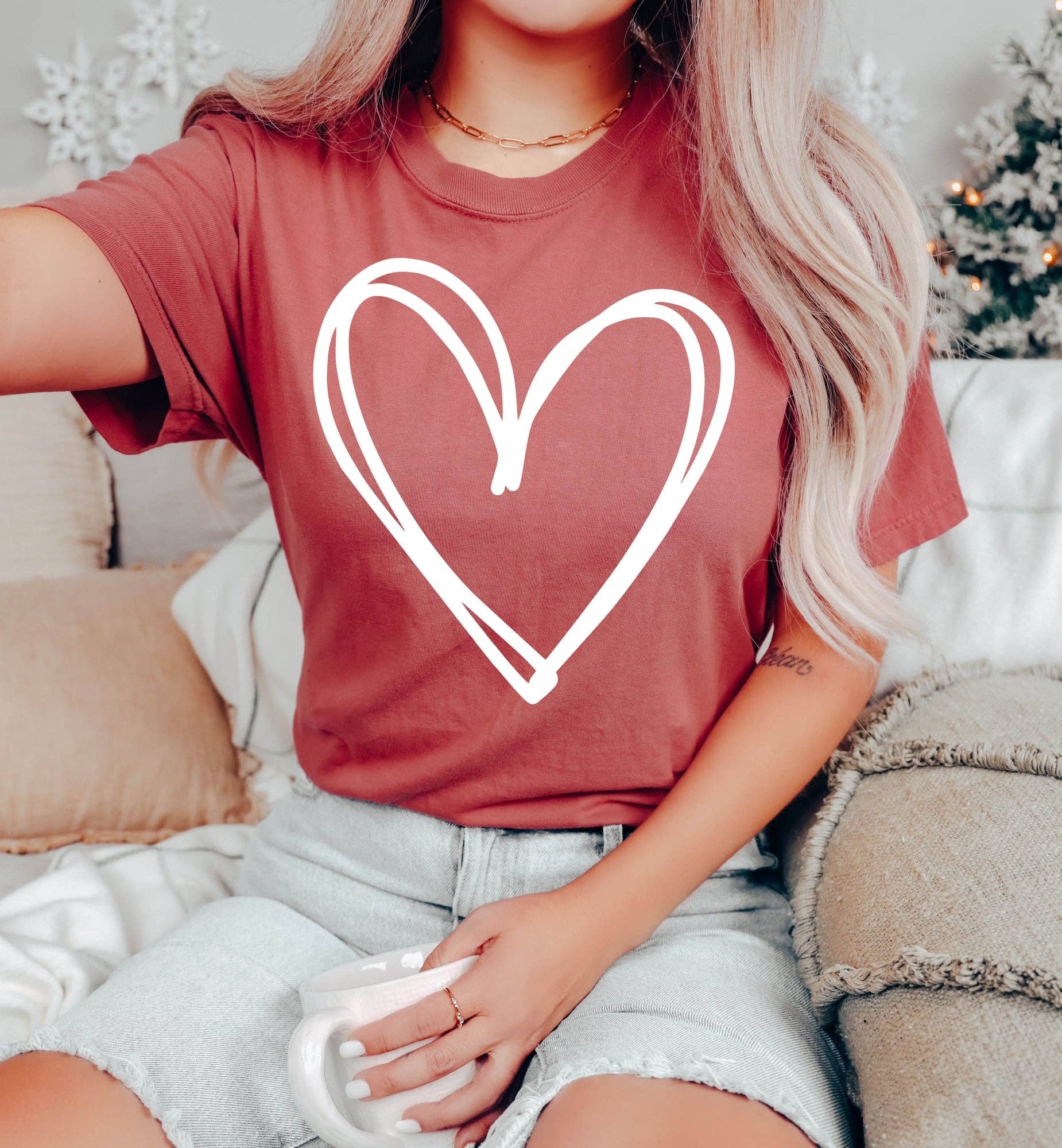 Double Hearts Wh Valentine's Day T-Shirt Hoodie, Sweatshirt | PodTeesHub.com