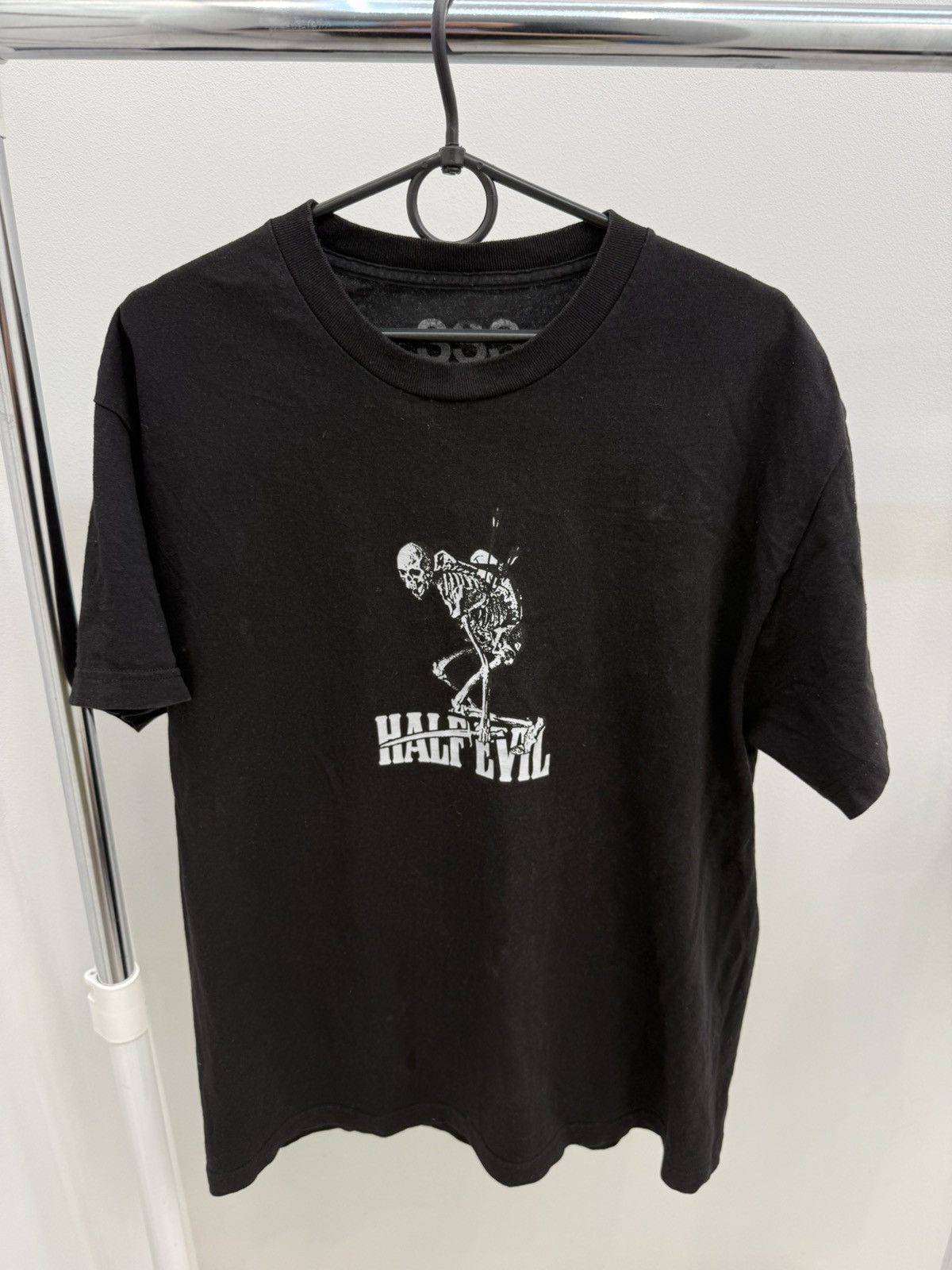 Evil Half Evil 333 Gothic Skeleton Printed Tee T Shirt Hoodie, Sweatshirt | PodTeesHub.com