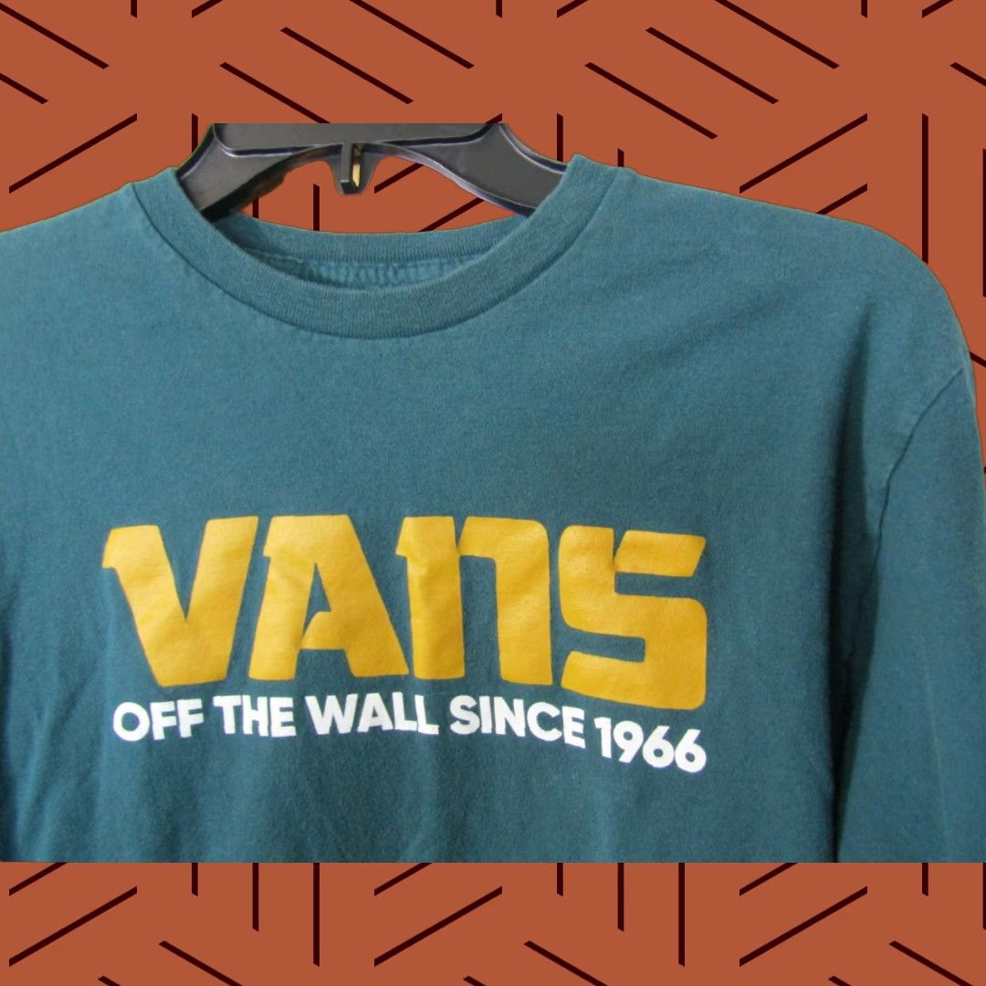 Vans Classic Fit Forest Green Logo Graphic Cotton Long Sleeve T Shirt Men S S Hoodie, Sweatshirt | PodTeesHub.com