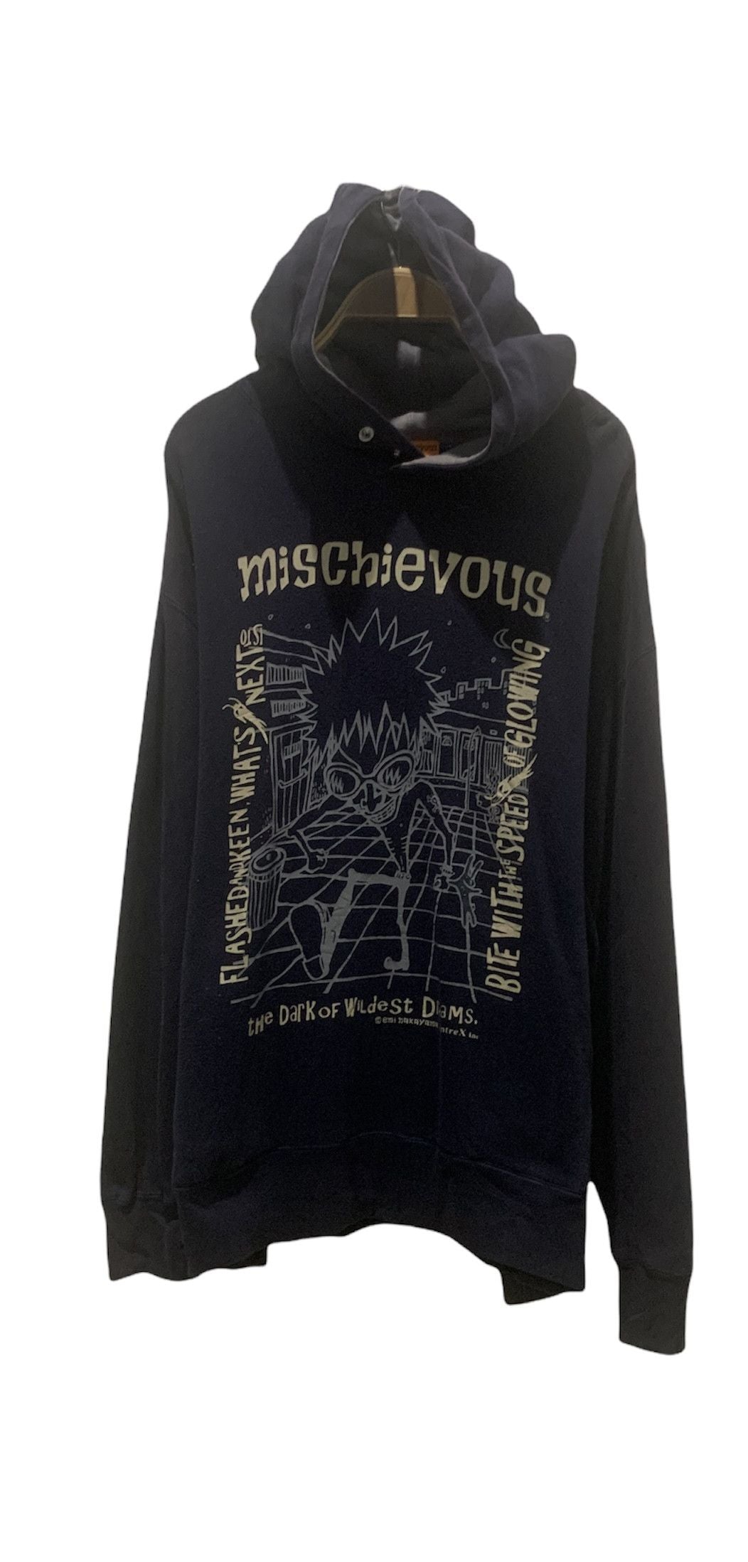 Japanese Brand X Vintage Vintage Mischievous Blue Rabbit Hoodie X Punk Cartoon Japan T-Shirts, Sweatshirt | PodTeesHub.com