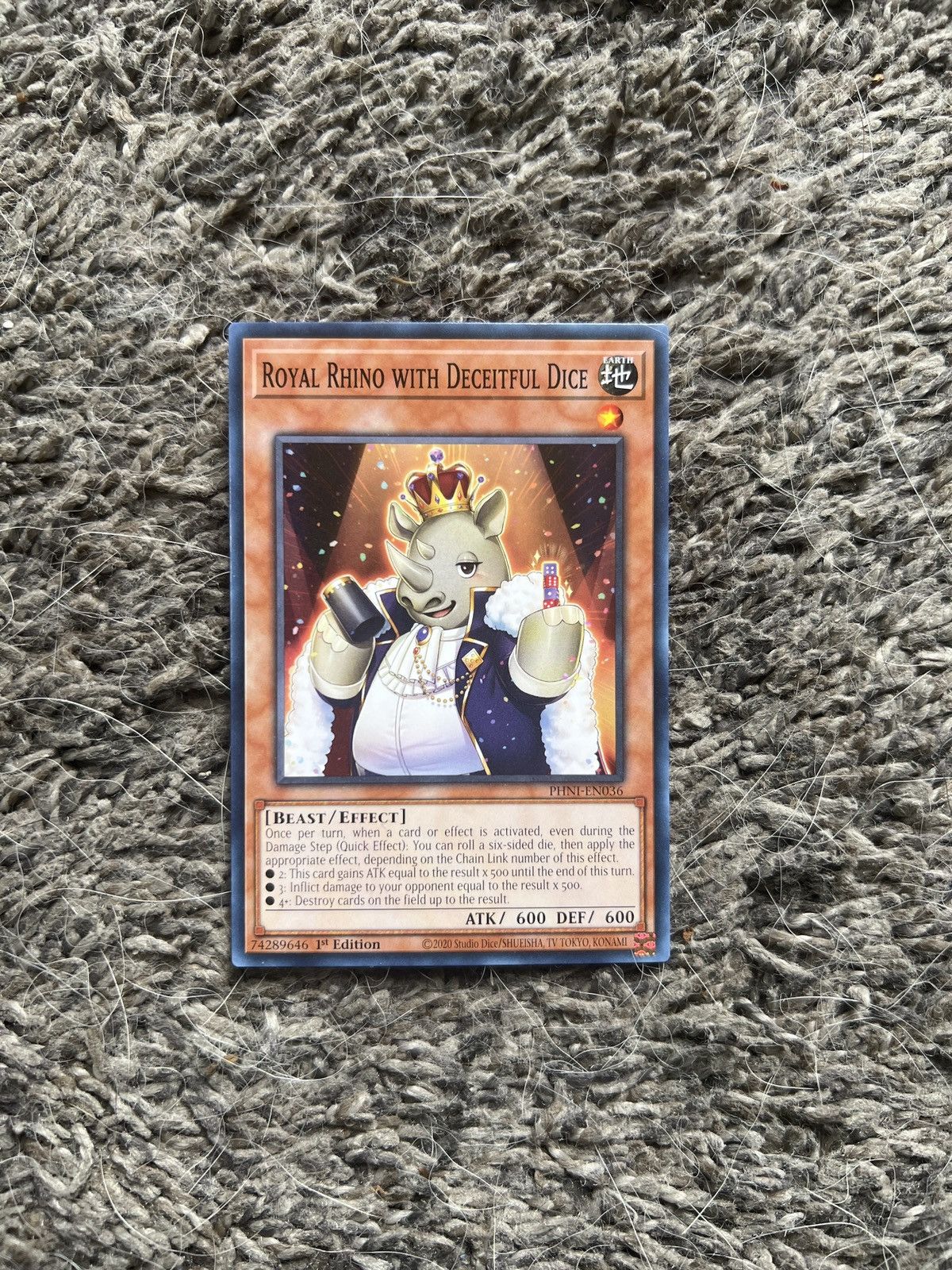 Hypebeast 2020 Konami Yu Gi Oh Royal Rhino Deceitful Dice Card T-Shirts, Hoodie, Sweatshirt