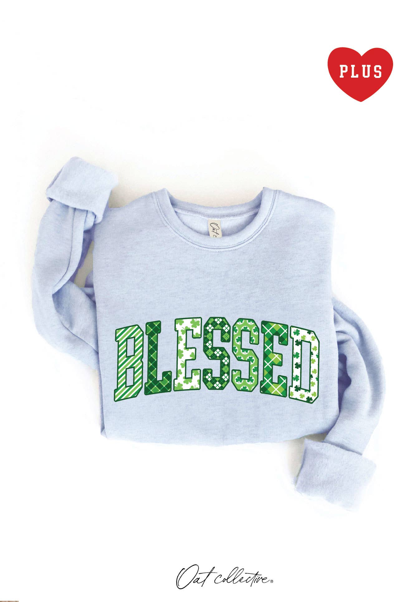 Blessed with Pattern Plus Graphic Sweatshirt T-Shirts, Hoodie | PodTeesHub.com