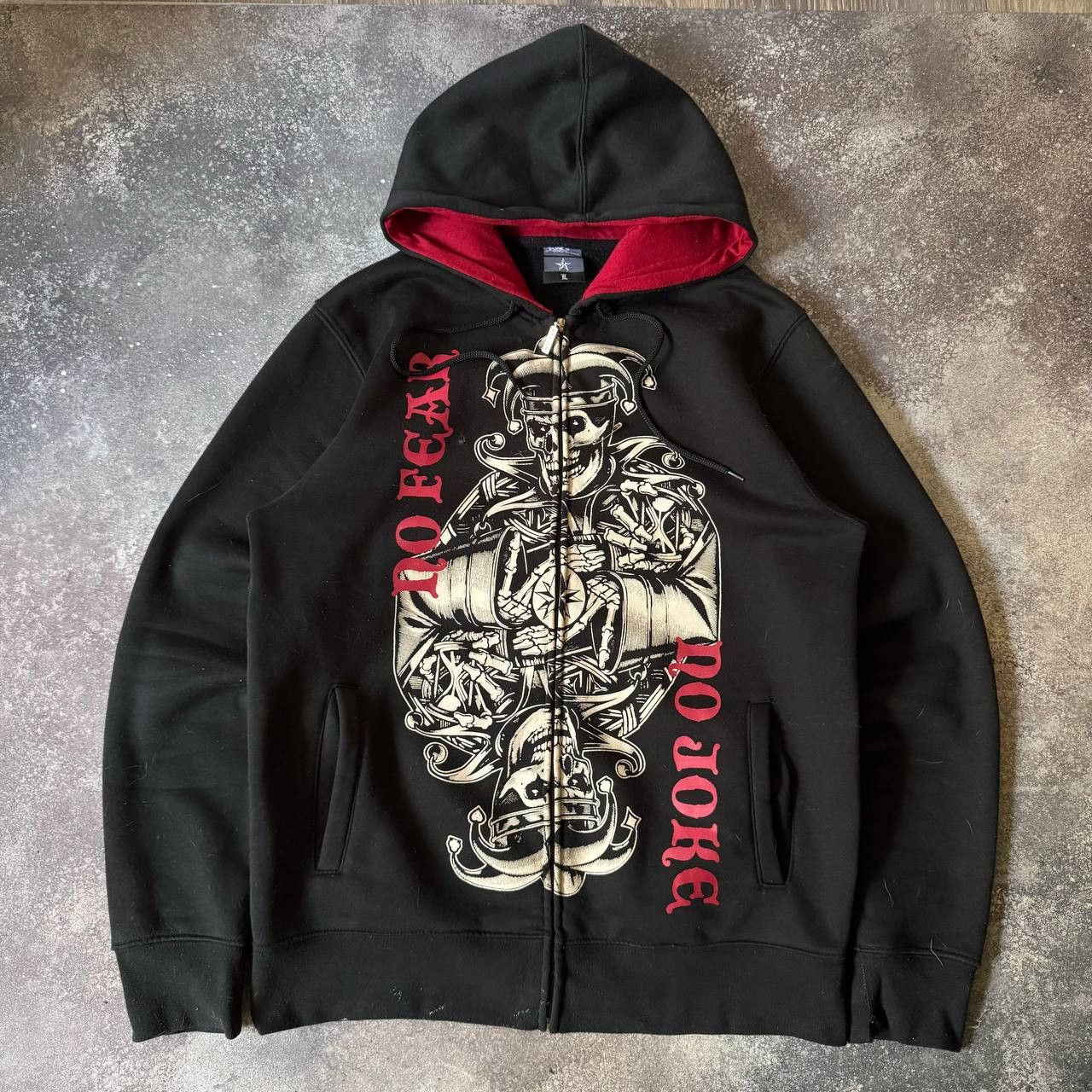 Japanese Brand X No Fear No Fear Vintage Joker Zip Hoodie T-Shirts, Sweatshirt | PodTeesHub.com