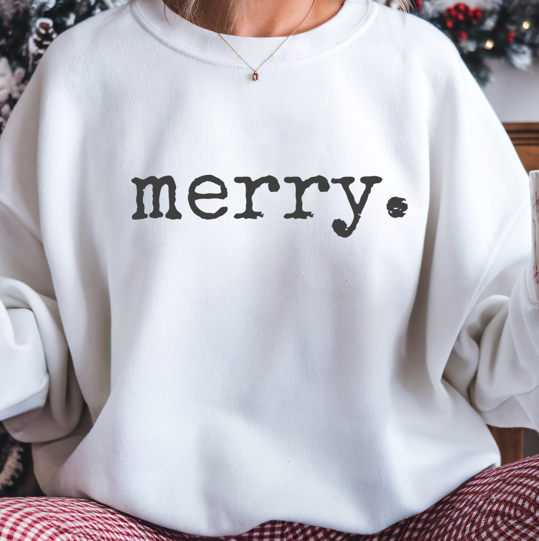 Merry Crewneck Sweatshirt T-Shirts, Hoodie | PodTeesHub.com