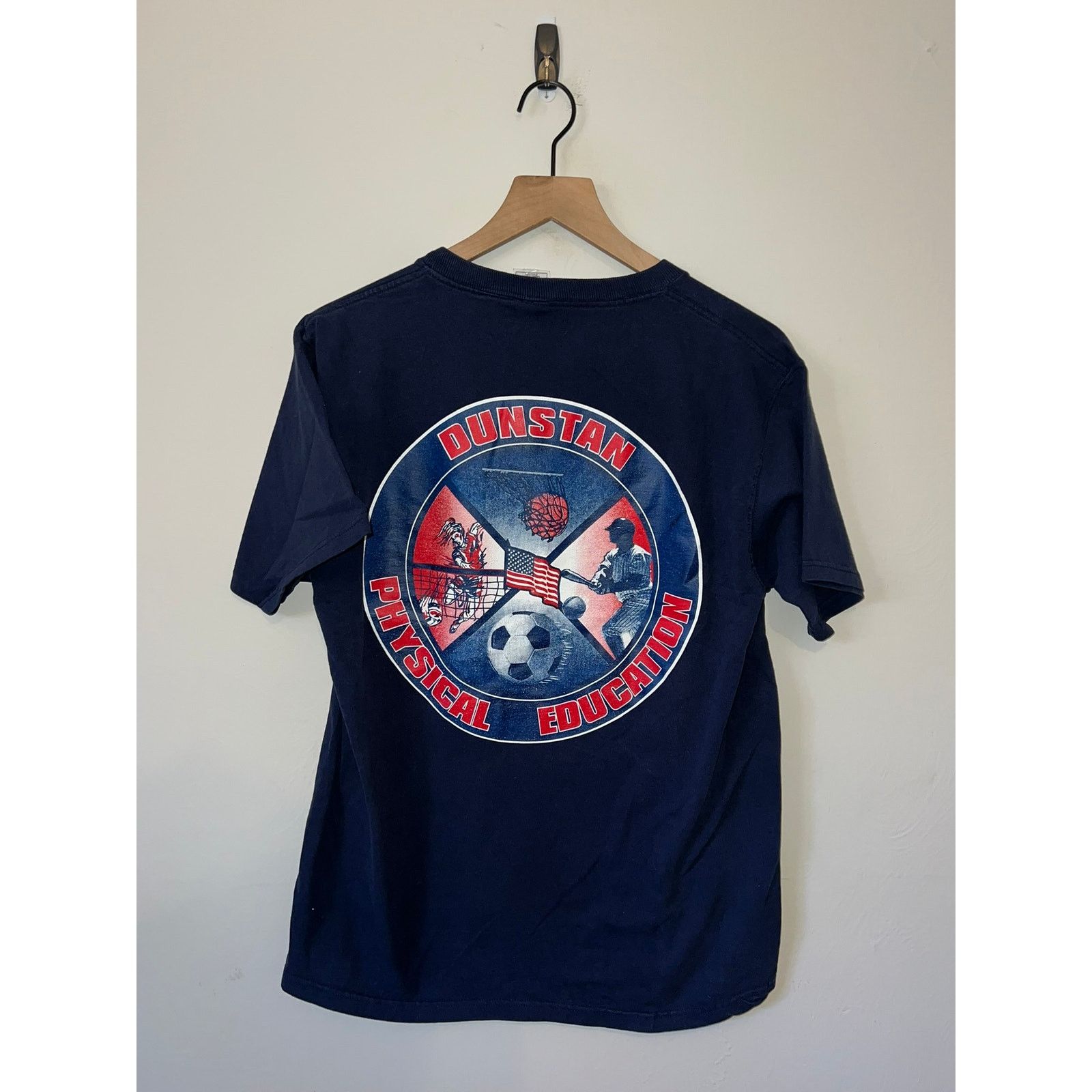 Fruit Of The Loom Vintage Physical Eductation Shirt Dunstan Pe Sport Tee 90s L Hoodie, Sweatshirt | PodTeesHub.com