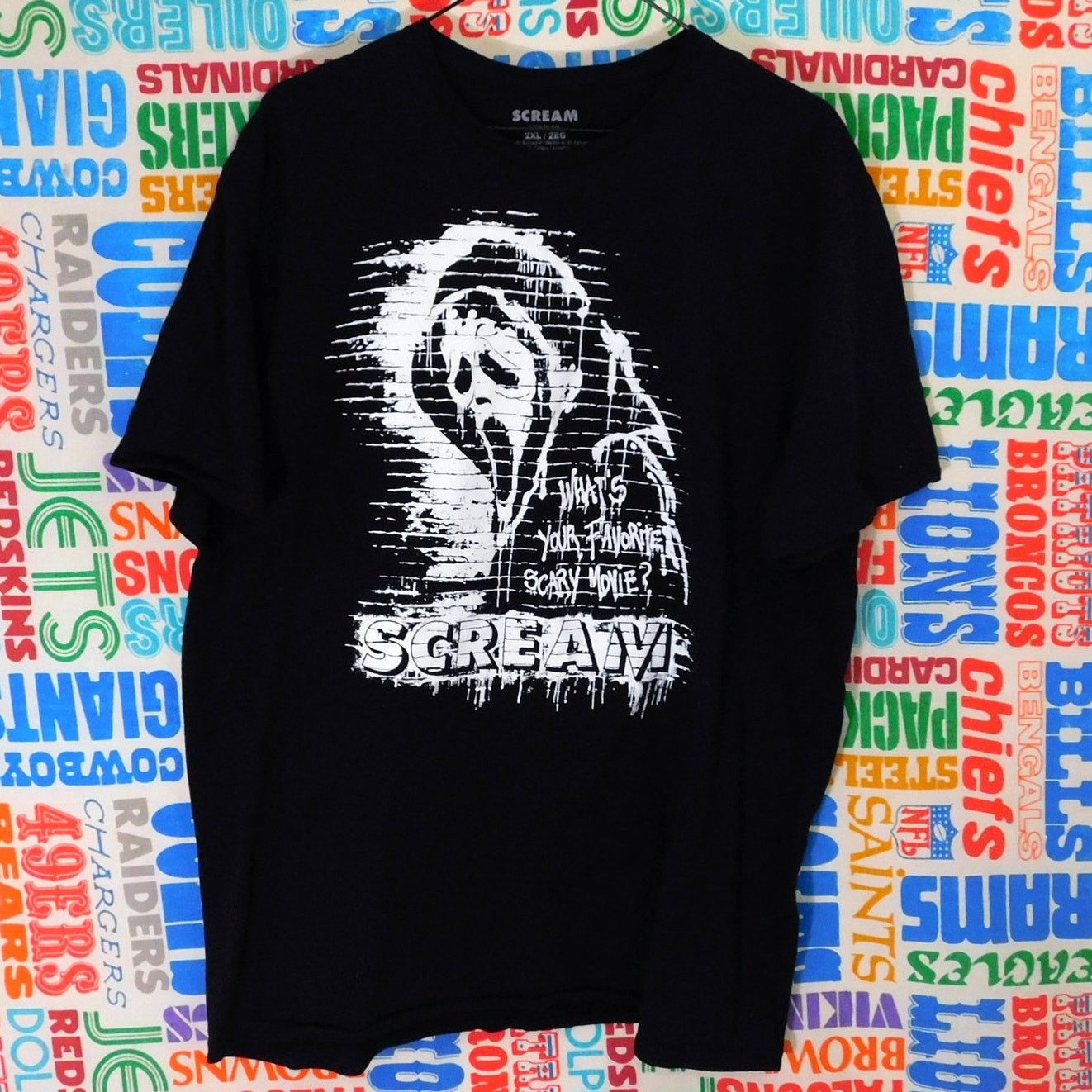 Hanes Scream Ghostface Graffiti T Shirt Size 2xl Scary Movie Hoodie, Sweatshirt | PodTeesHub.com