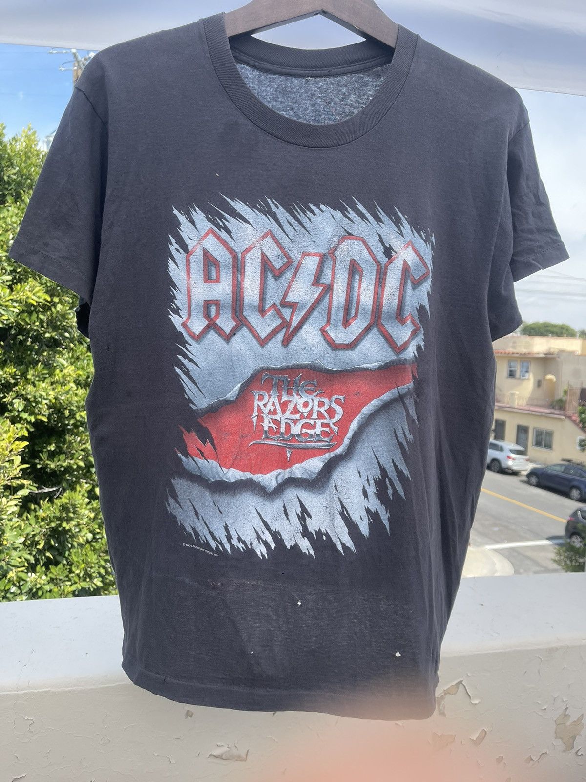 Band Tees Vintage 1990 Faded Acdc Band Tee Hoodie, Sweatshirt | PodTeesHub.com