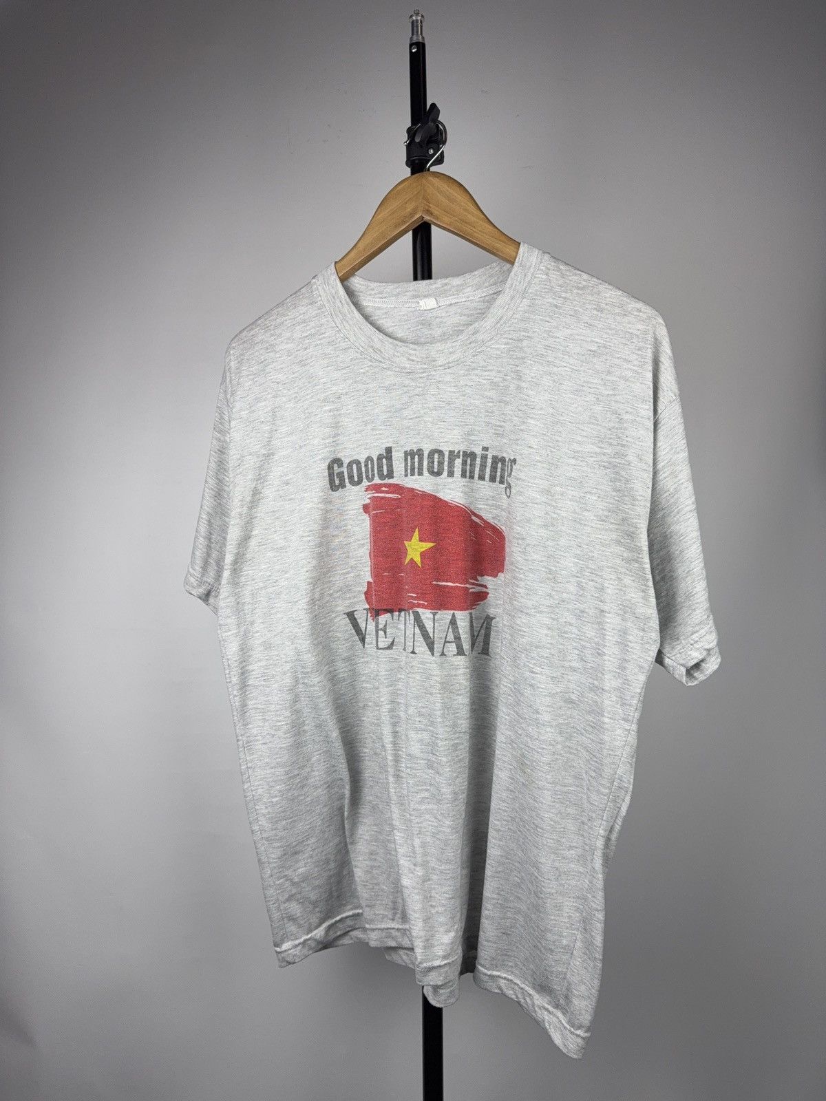 Vintage 90s Retro Good Morning Vietnam Flag Graphic Vintage T Shirt Hoodie, Sweatshirt | PodTeesHub.com