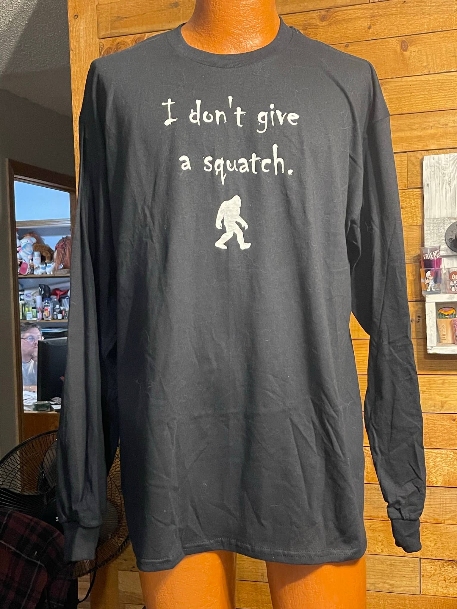 I Don't Give A Squatch Long Sleeve T-Shirt (Black) Hoodie, Sweatshirt | PodTeesHub.com