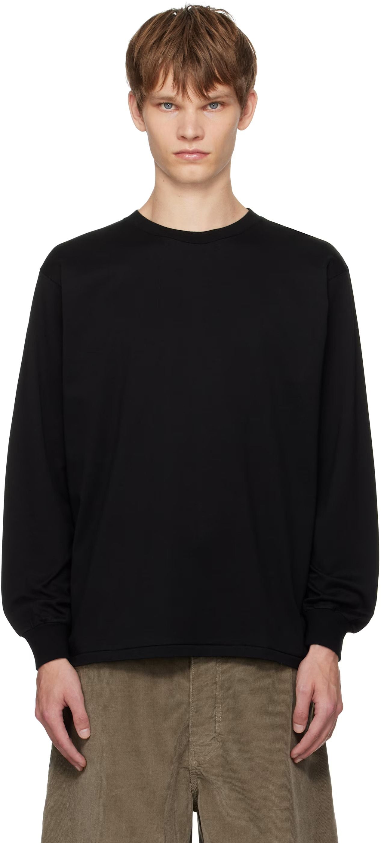 Auralee Black Luster Plaiting Longsleeve T Shirt Hoodie, Sweatshirt | PodTeesHub.com