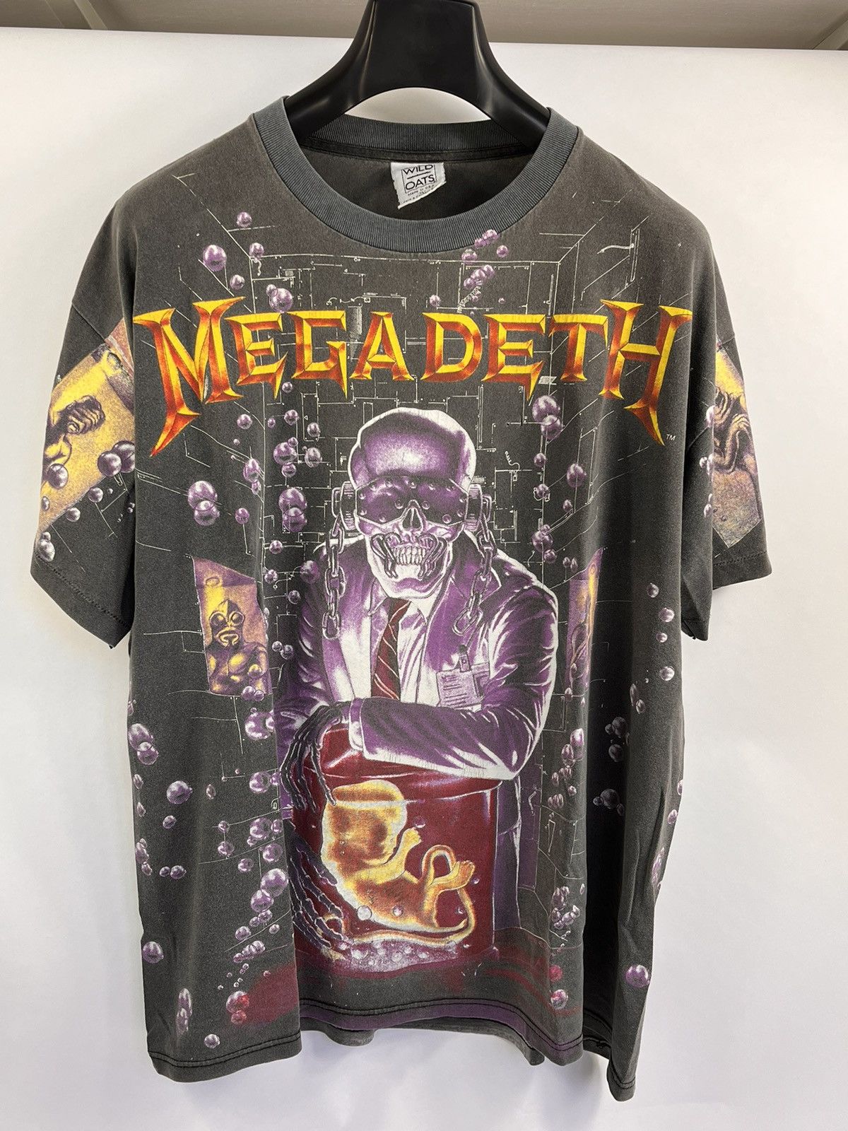 Megadeth Print Vintage T Shirt Hoodie, Sweatshirt | PodTeesHub.com