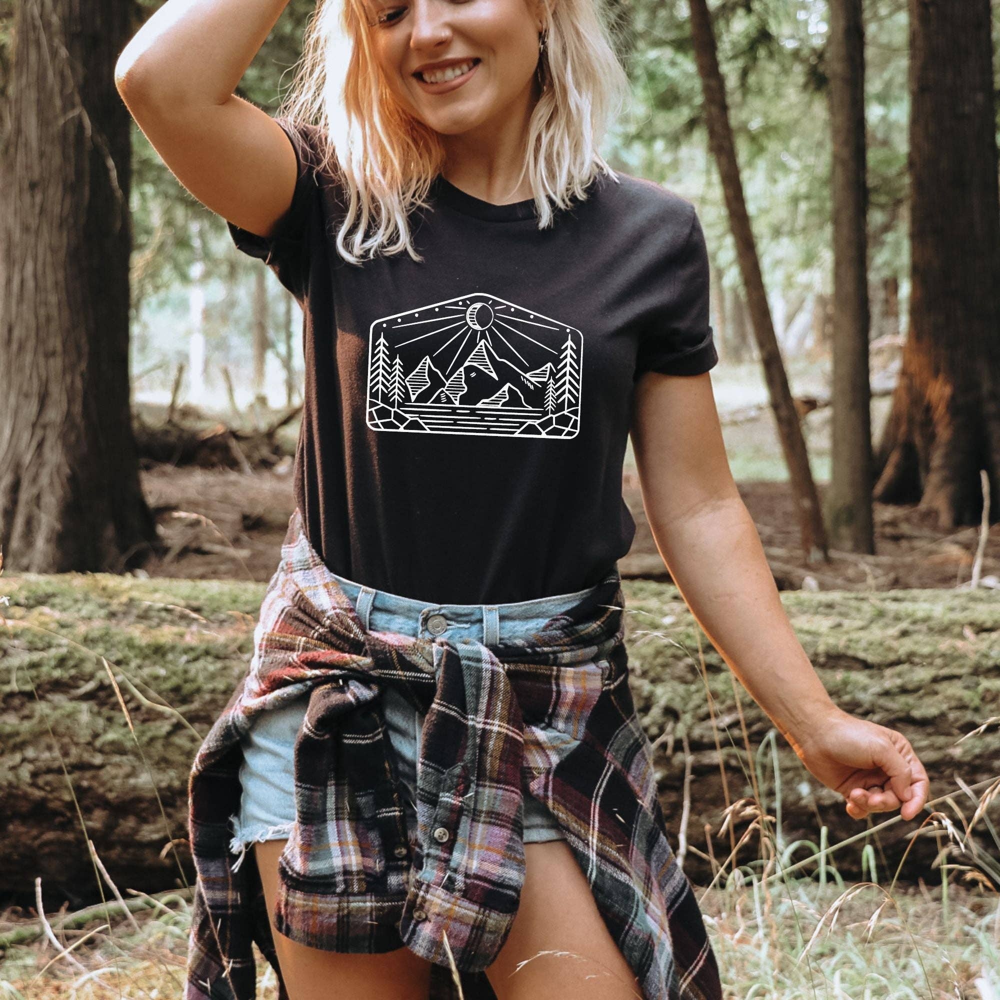 Pentagon Forest Scene Women's Nature Tshirt *Unisex Fit* Hoodie, Sweatshirt | PodTeesHub.com