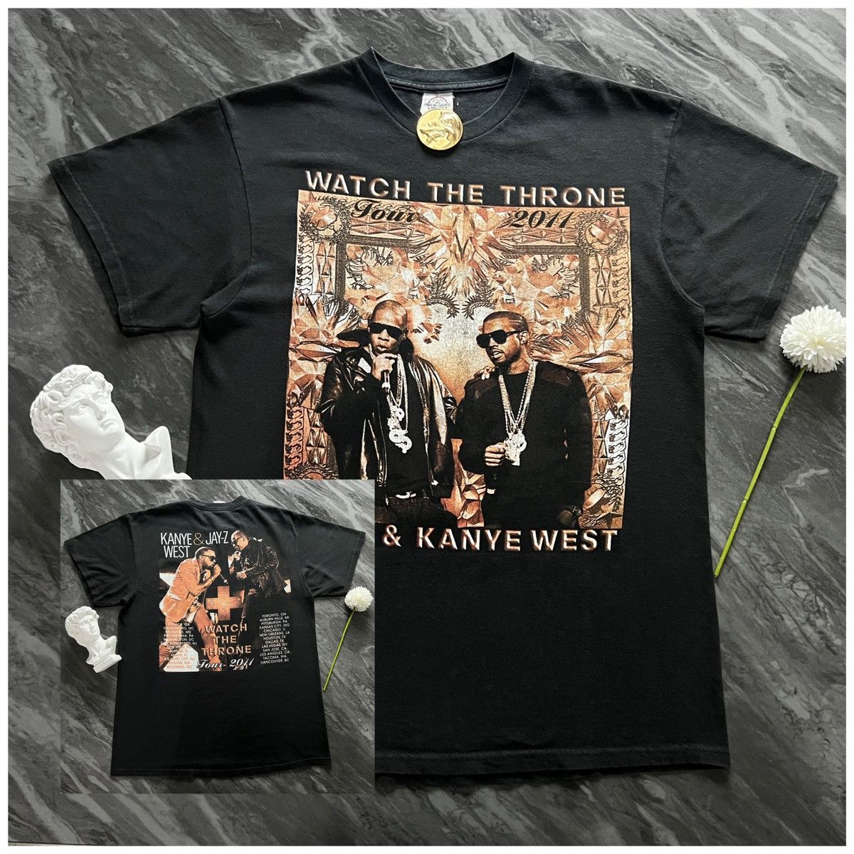 Kanye West X Rap Tees Jay Z Kanye West Watch The Throne Tour 2011 Hoodie, Sweatshirt | PodTeesHub.com