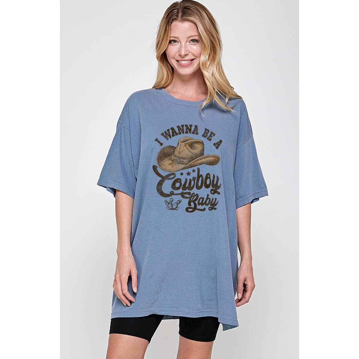 I Wanna Be A Cowboy Baby Vintage Graphic Oversized Tee Hoodie, Sweatshirt | PodTeesHub.com