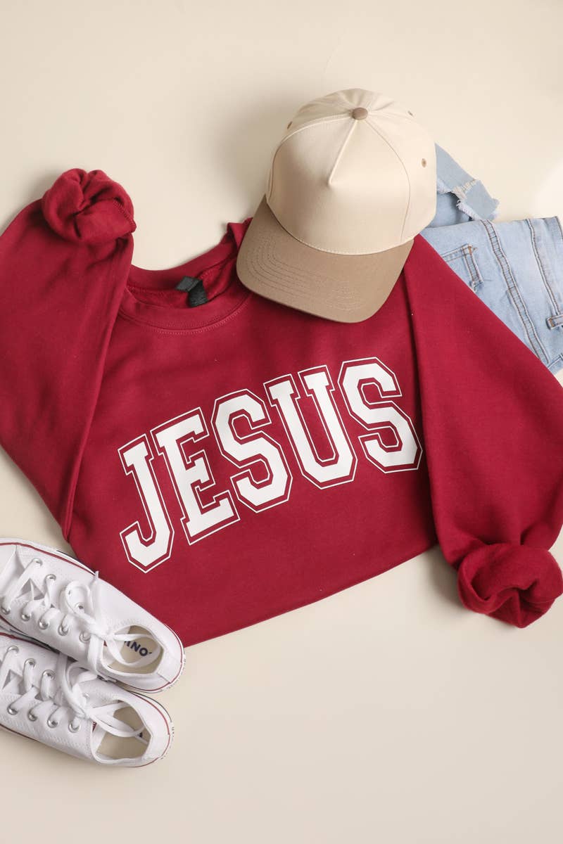 Jesus Varsity-Style Heavyweight Sweatshirt T-Shirts, Hoodie | PodTeesHub.com