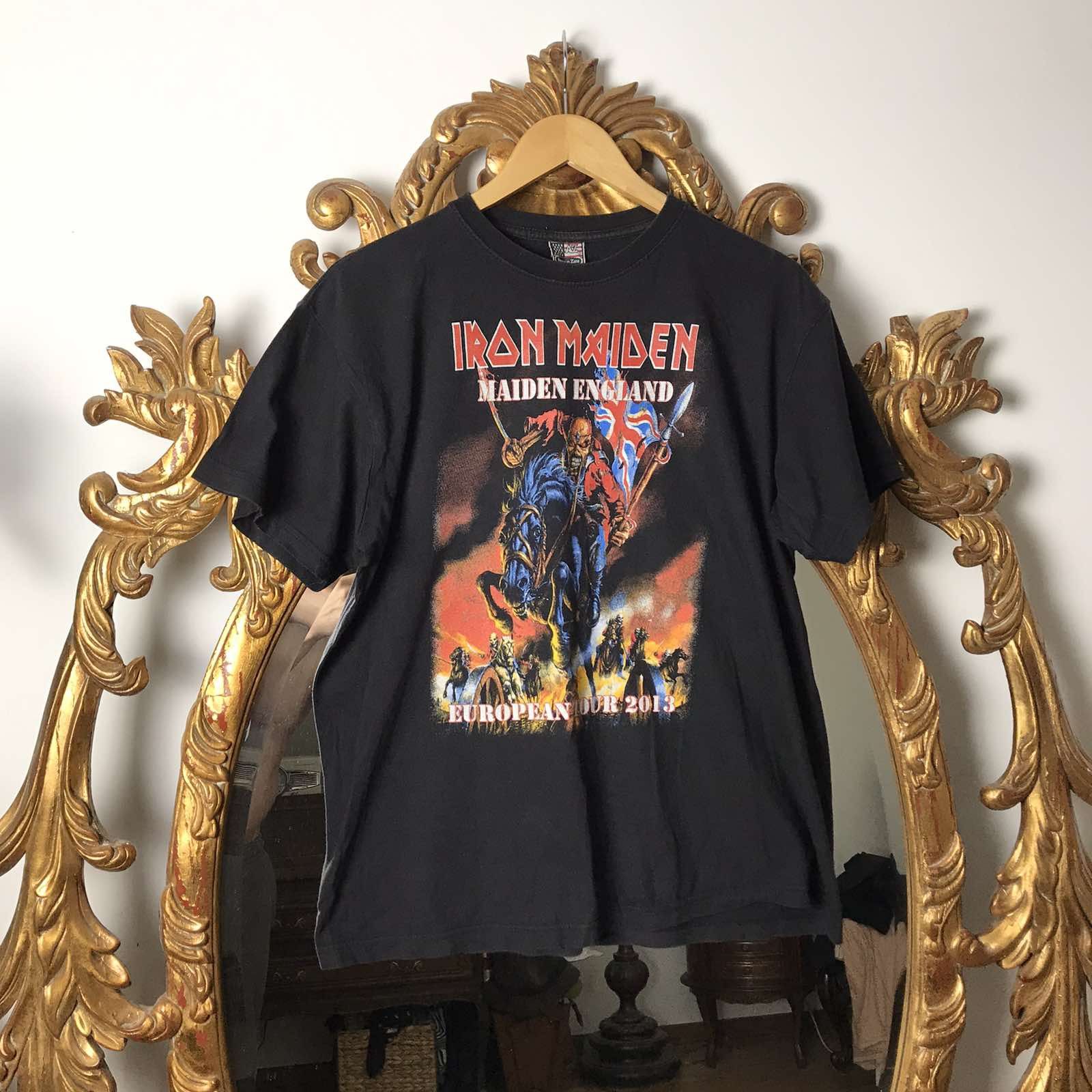 Rare Vintage Iron Maiden England Tour T Shirt 2013 Hoodie, Sweatshirt | PodTeesHub.com