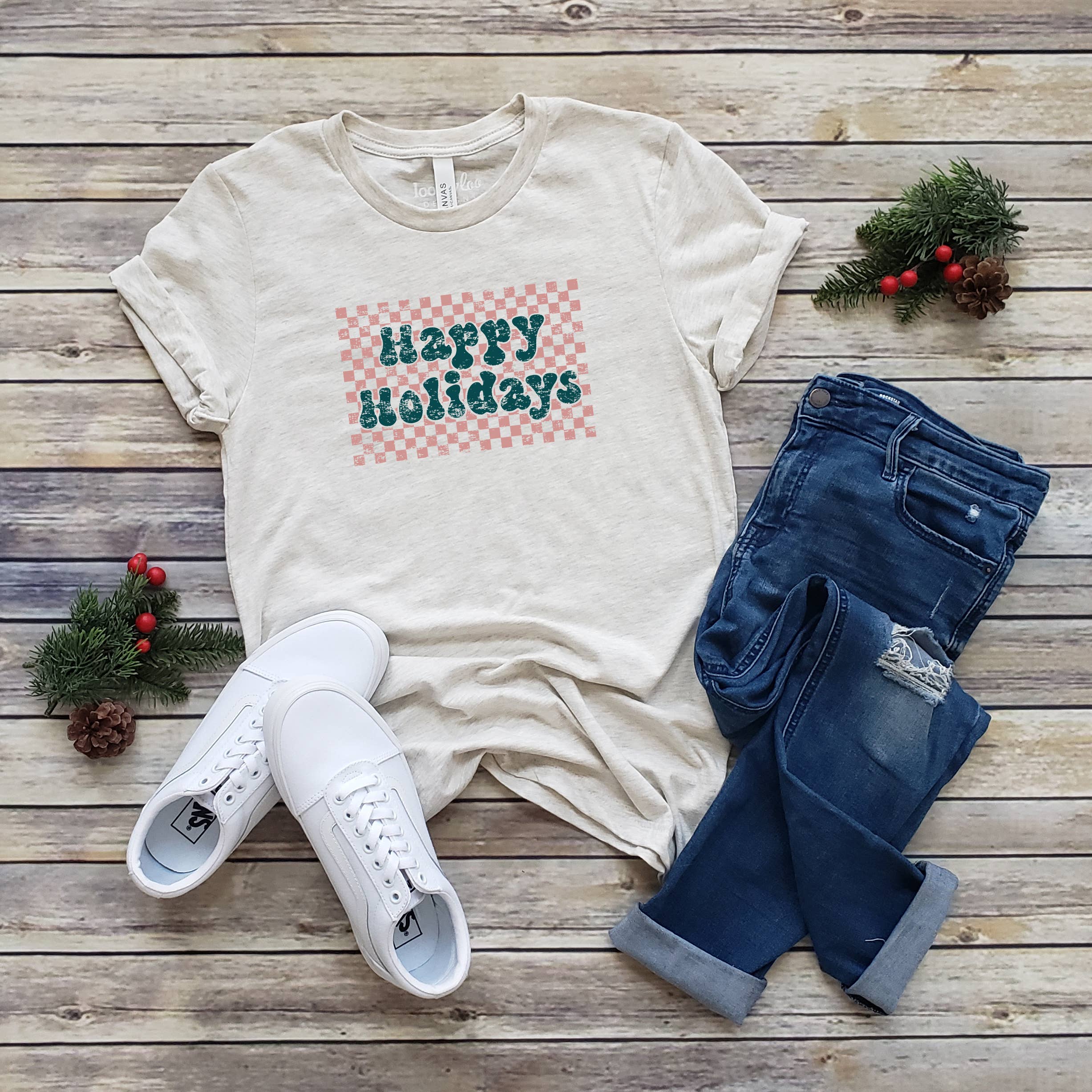 Happy Holidays Tee | Christmas | Sizes XS-2XL Hoodie, Sweatshirt | PodTeesHub.com