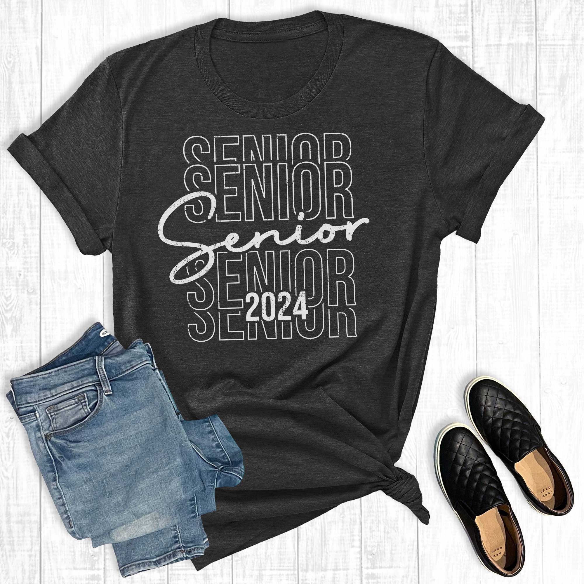 Retro Senior 2024 Graphic Tee Hoodie, Sweatshirt | PodTeesHub.com