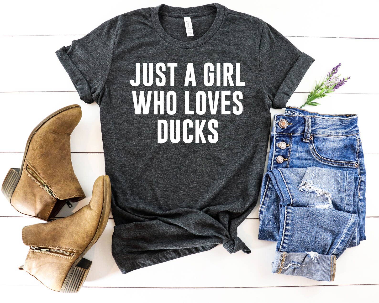 Just A Girl Who Loves Ducks T-Shirt Hoodie, Sweatshirt | PodTeesHub.com