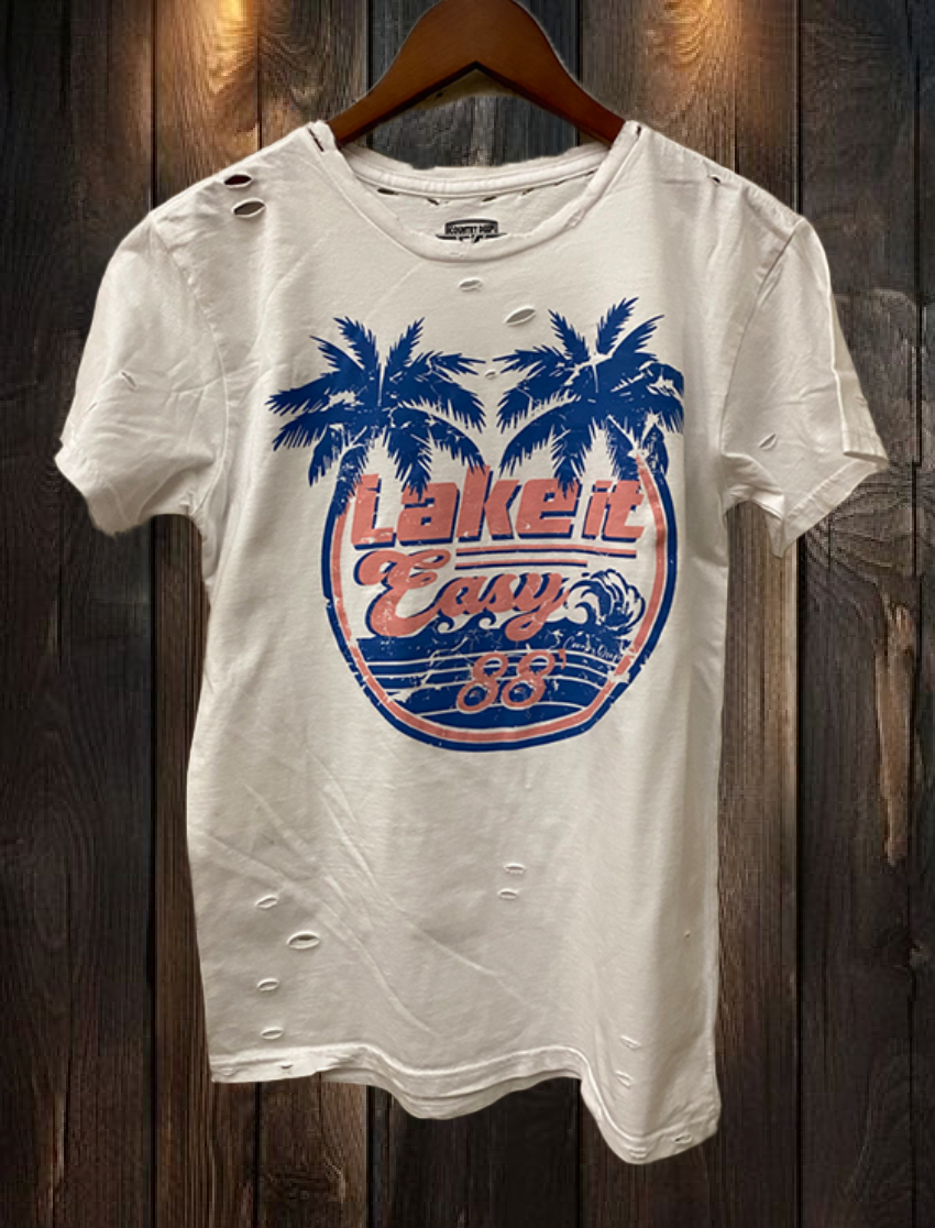 Lake It Easy Distressed 1988' Vintage T Shirt Hoodie, Sweatshirt | PodTeesHub.com
