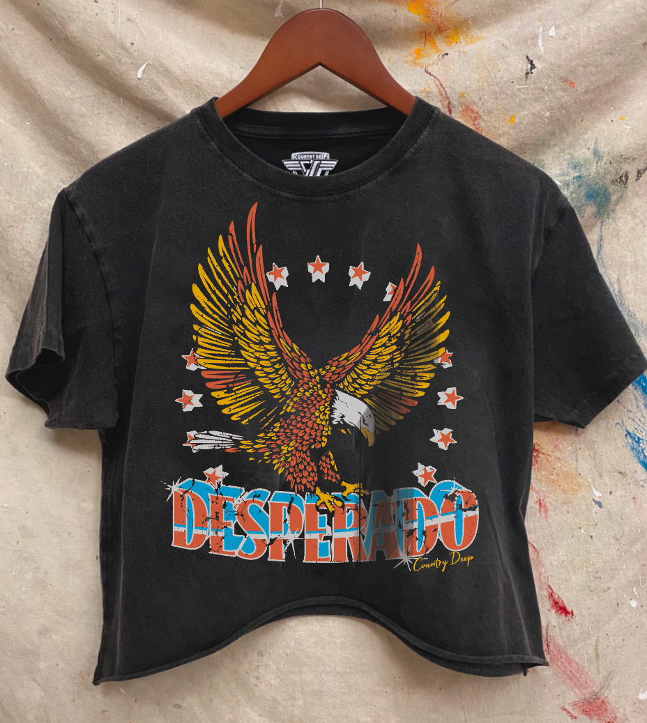 Desperado Relaxed Crop T-Shirt Hoodie, Sweatshirt | PodTeesHub.com