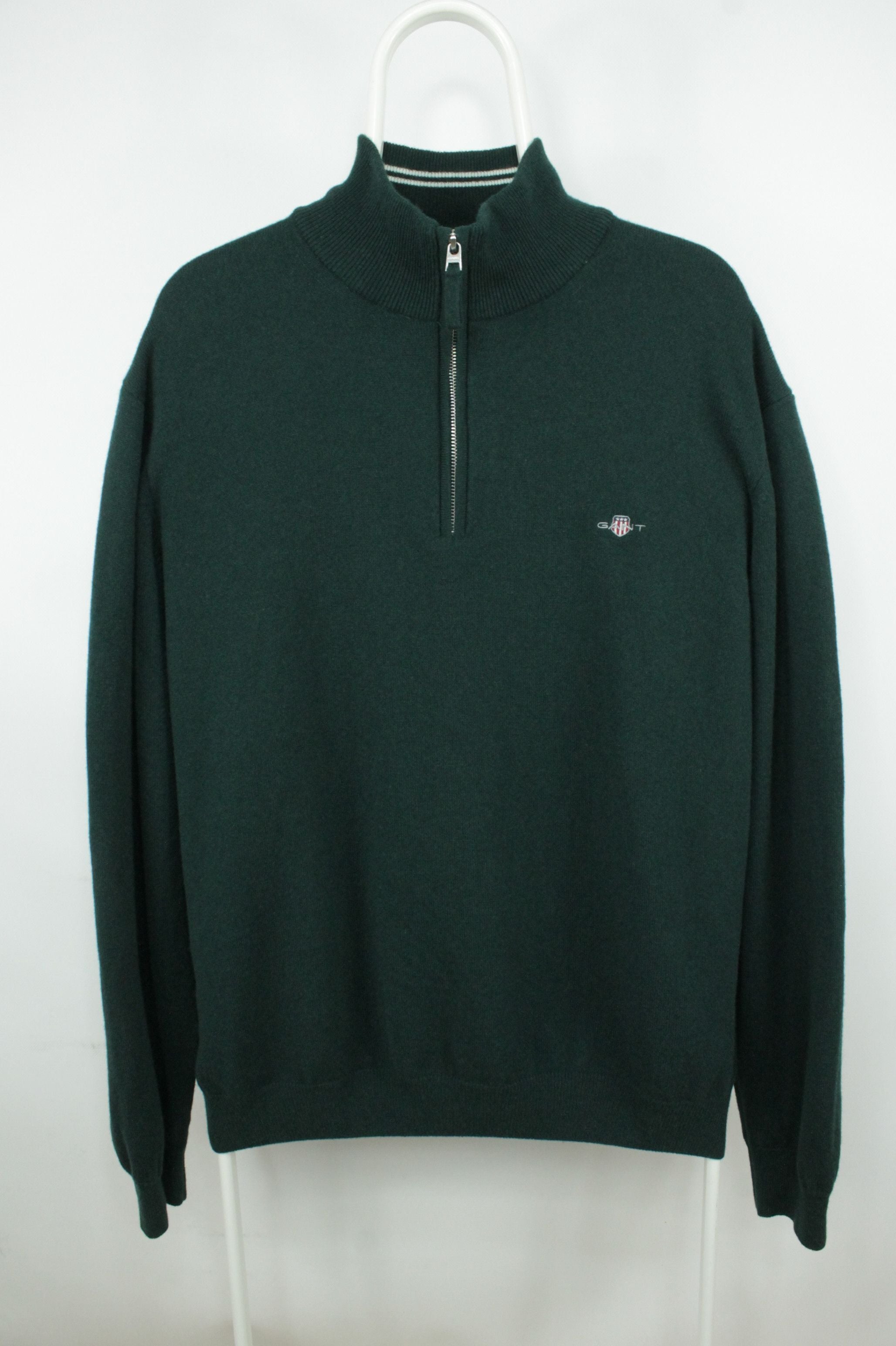 Gant Superfine Lambswool Half Zip Sweater Green Men S T-Shirts, Hoodie, Sweatshirt | PodTeesHub.com