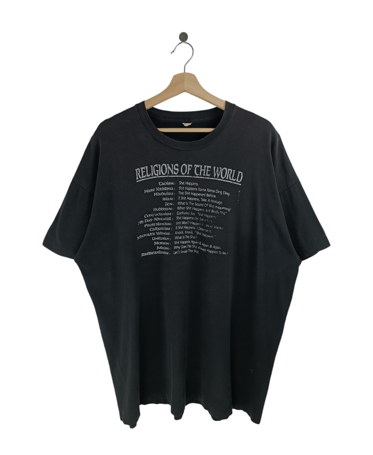 Vintage 90 S Religions Of The World Dark Humor Funny Tee Hoodie, Sweatshirt | PodTeesHub.com