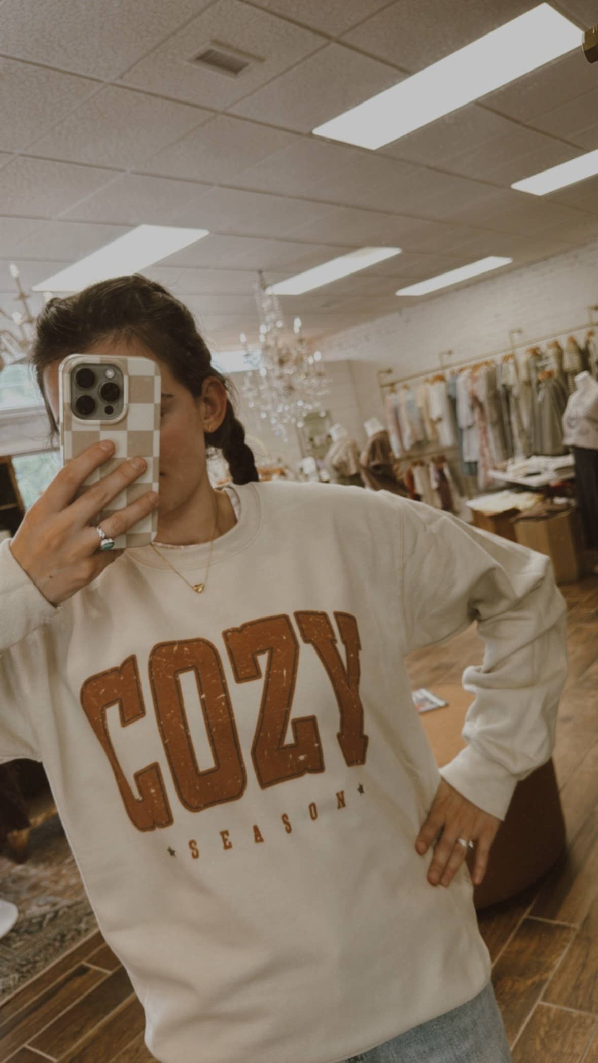 Cozy Season College Block Crew Neck Sweatshirt T-Shirts, Hoodie | PodTeesHub.com