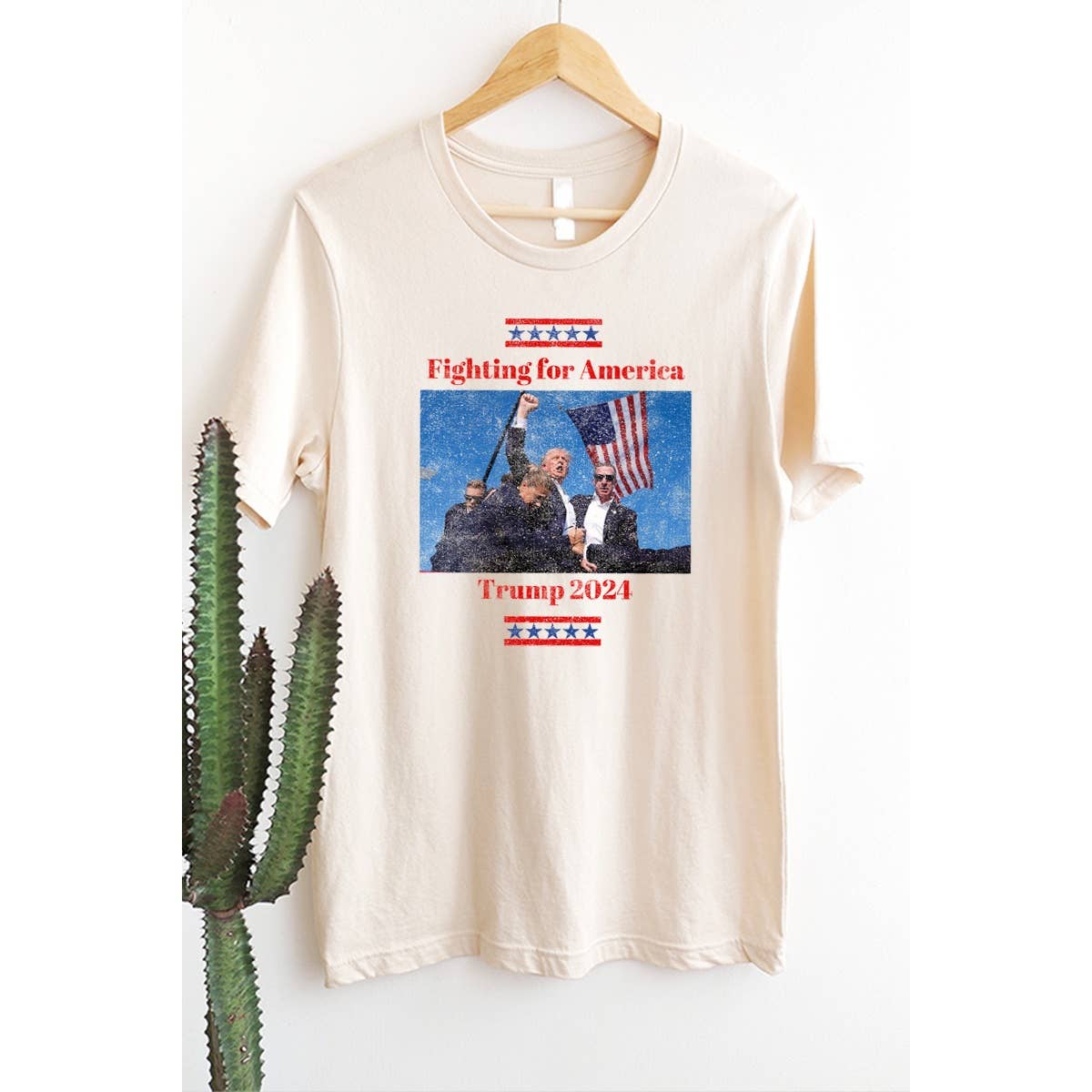 Fighthing For America Trump   Vintage Graphic Tee Hoodie, Sweatshirt | PodTeesHub.com