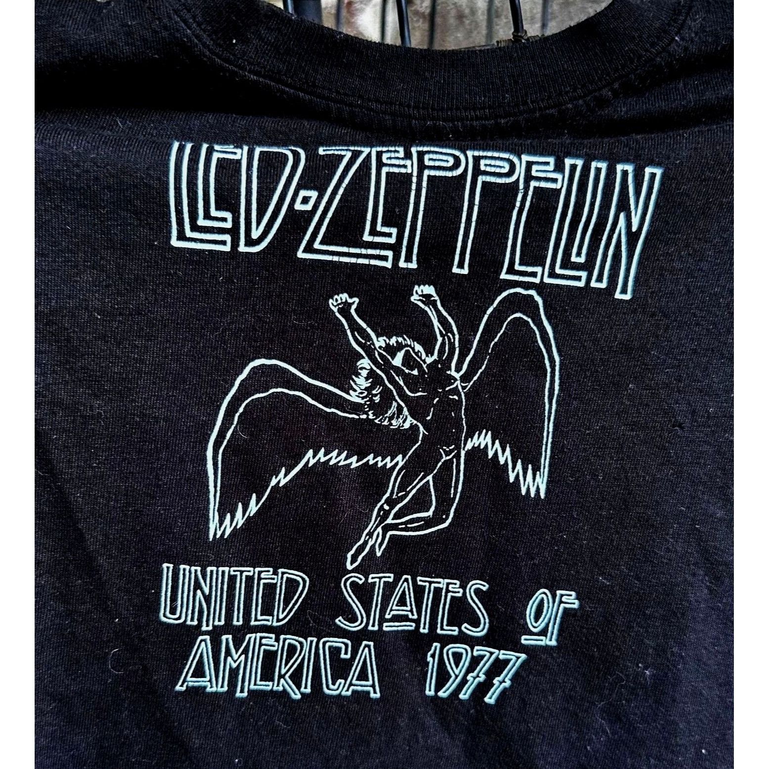 Zeppelin Nwot Led Zeppelin T Shirt 18m Months Black Tour 1977 Band Hoodie, Sweatshirt | PodTeesHub.com