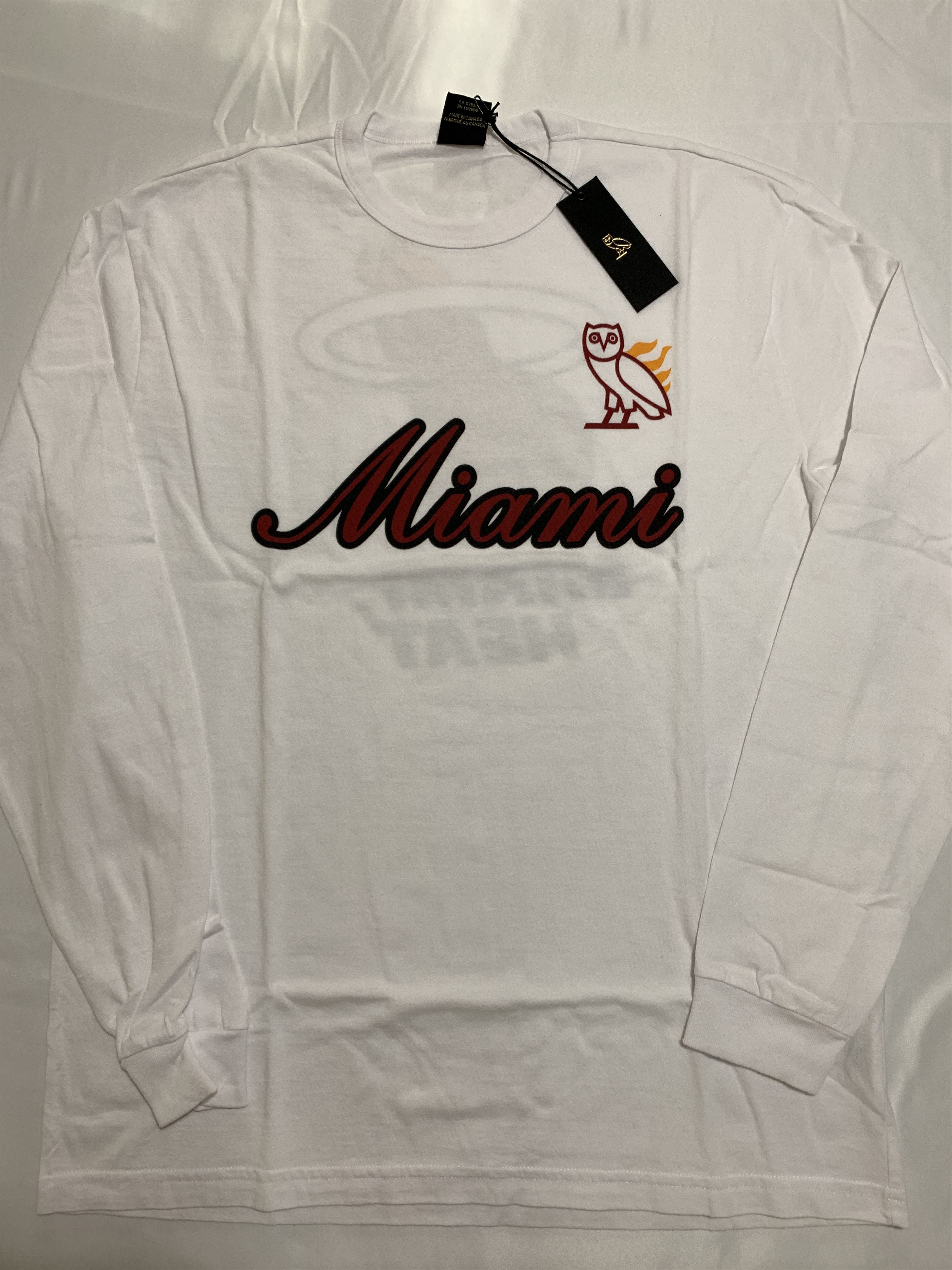Nba X October S Very Own Ovo X Nba Miami Heat Long Sleeve T-Shirts, Hoodie, Sweatshirt | PodTeesHub.com