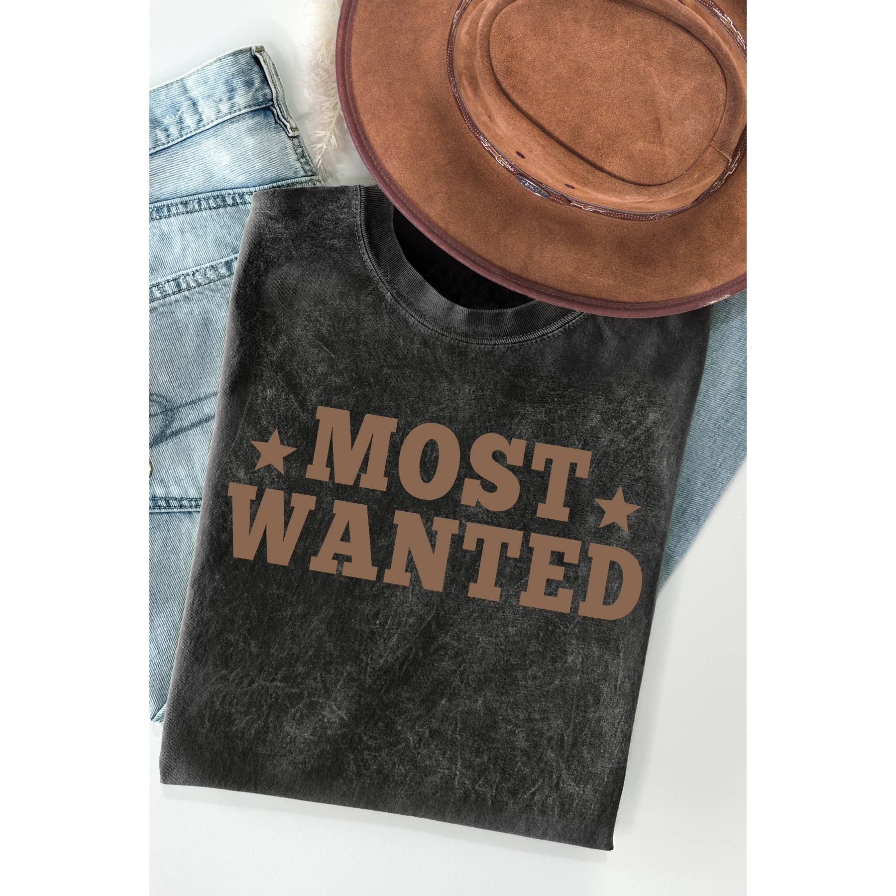 Most Wanted Mineral Washed T Shirt Hoodie, Sweatshirt | PodTeesHub.com