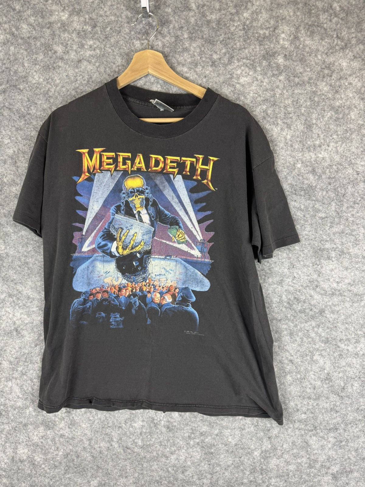 Band Tees Vintage Megadeth Tshirt Xl Concert Berlin Wall Tour Music Hoodie, Sweatshirt | PodTeesHub.com