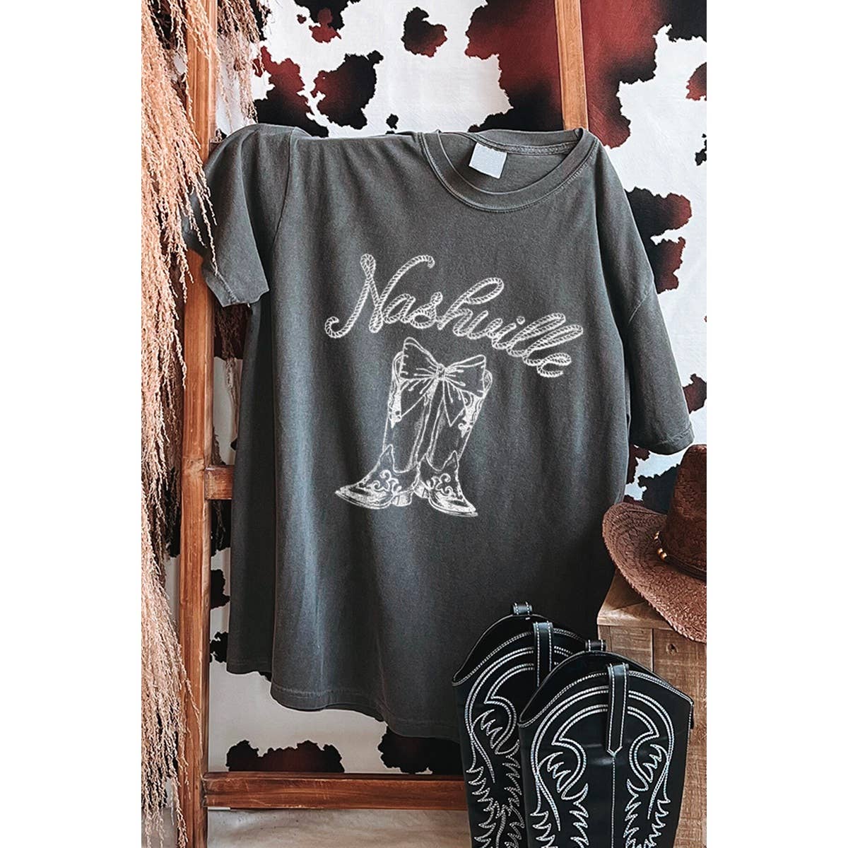 Nashville Graphic Oversized Tee Hoodie, Sweatshirt | PodTeesHub.com