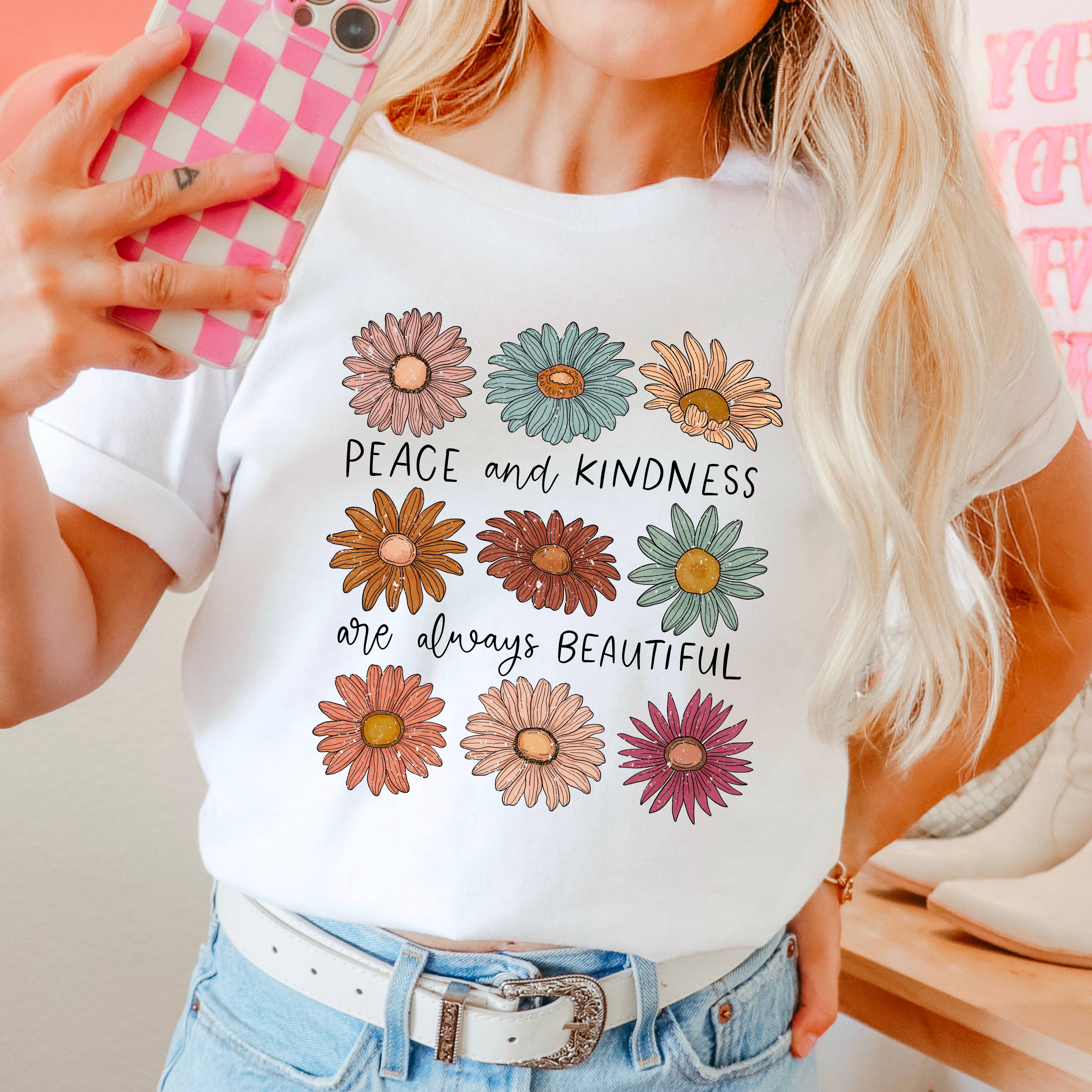 Floral Spring 2025 Graphic Shirt | Comfort Colors Hoodie, Sweatshirt | PodTeesHub.com