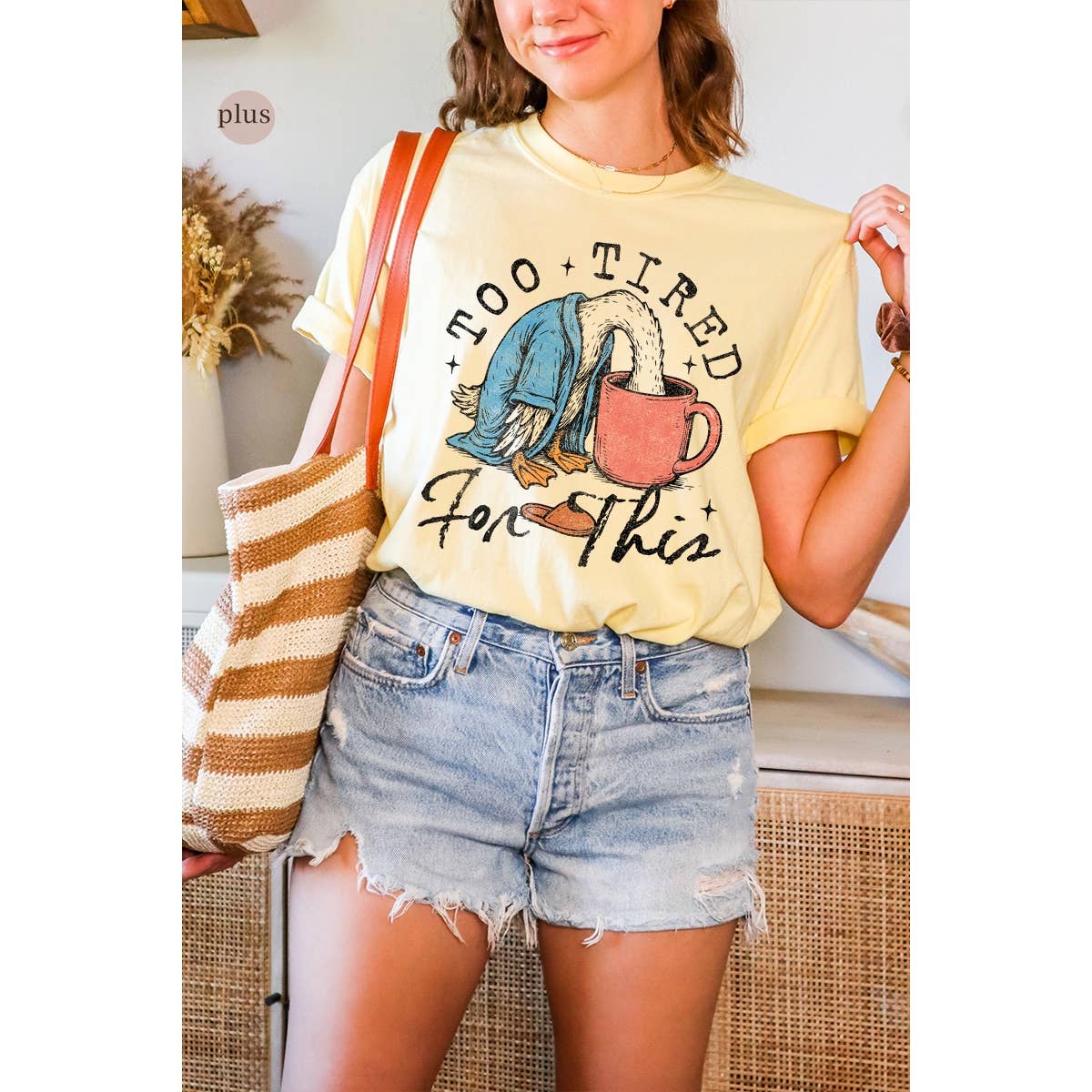 Too Tired For This Vintage Graphic Plus Tee Hoodie, Sweatshirt | PodTeesHub.com