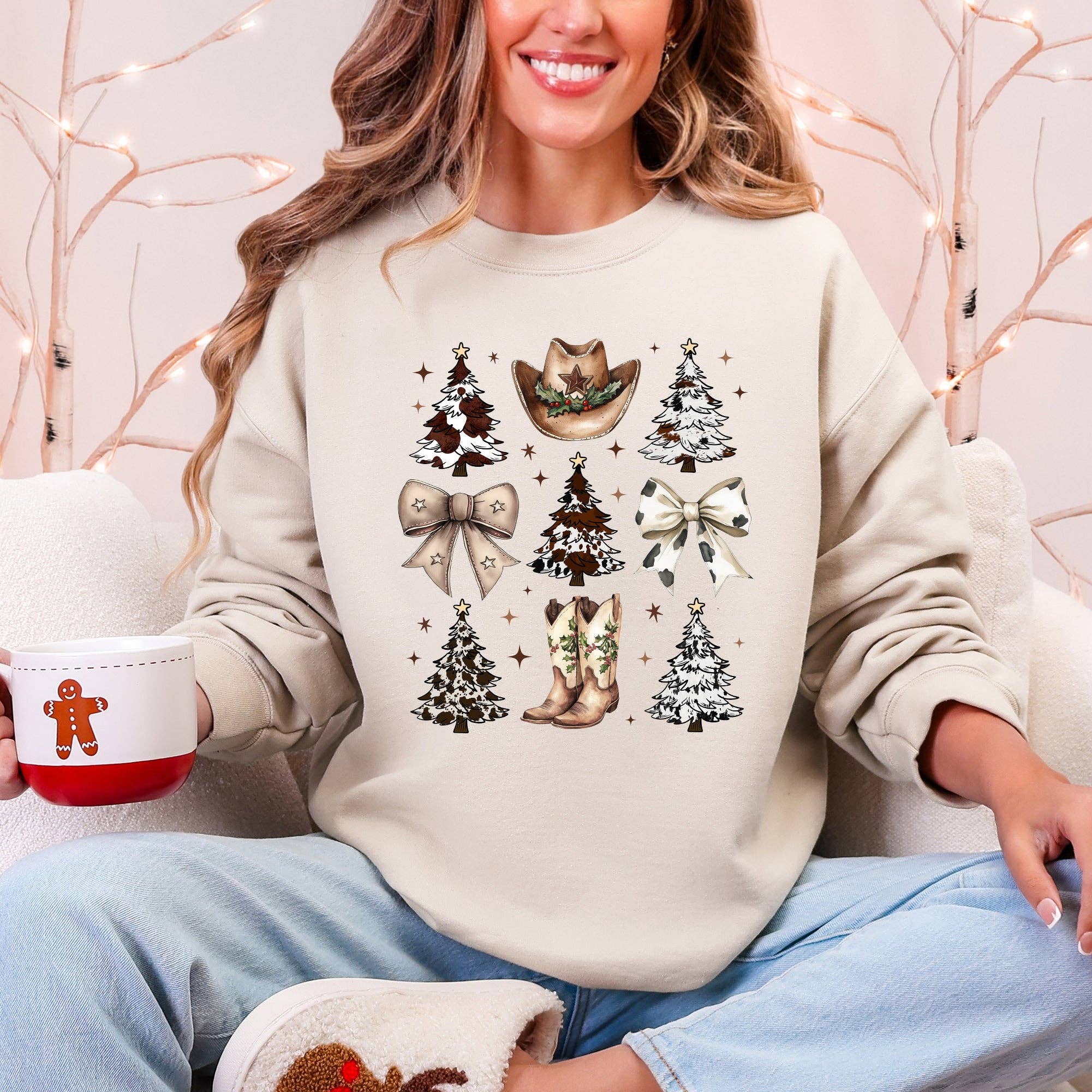 Cowboy Christmas, Western, Boots, Western Country Sweatshirt T-Shirts, Hoodie | PodTeesHub.com