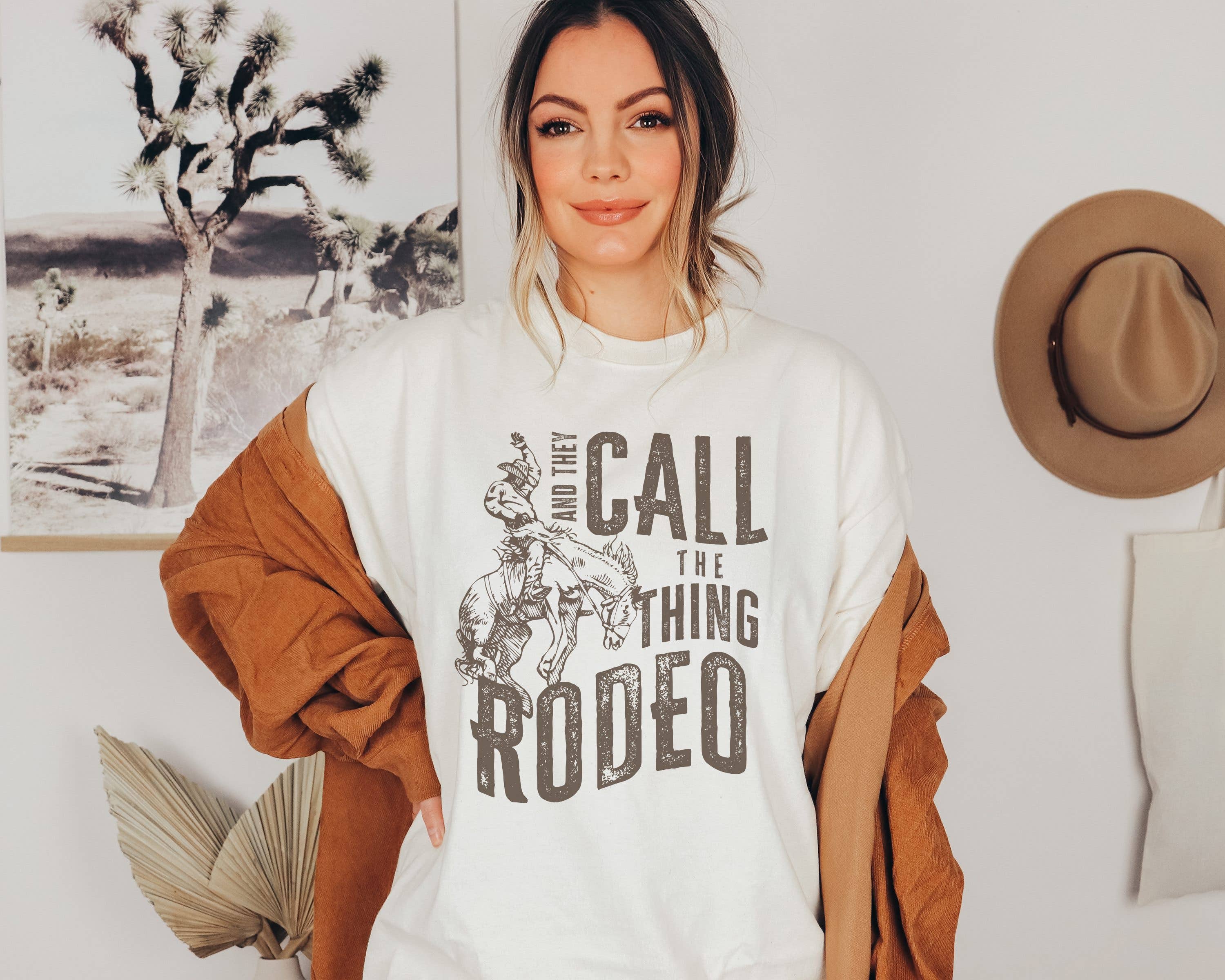 They Call the Thing Rodeo Graphic Tee | Western Shirt Hoodie, Sweatshirt | PodTeesHub.com
