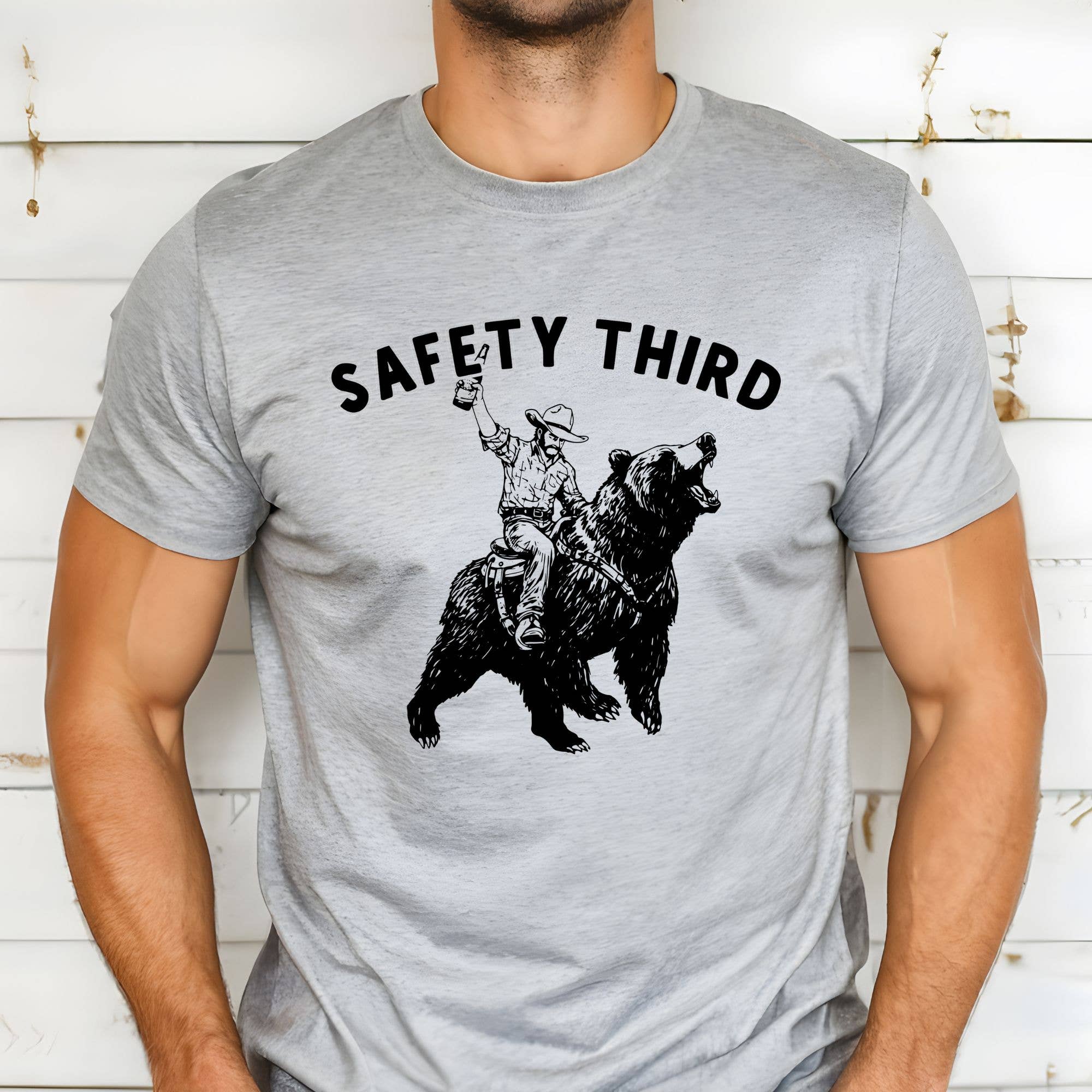 Nature Lover Graphic Tee 
Hilarious Safety Third Bear 281 Hoodie, Sweatshirt | PodTeesHub.com