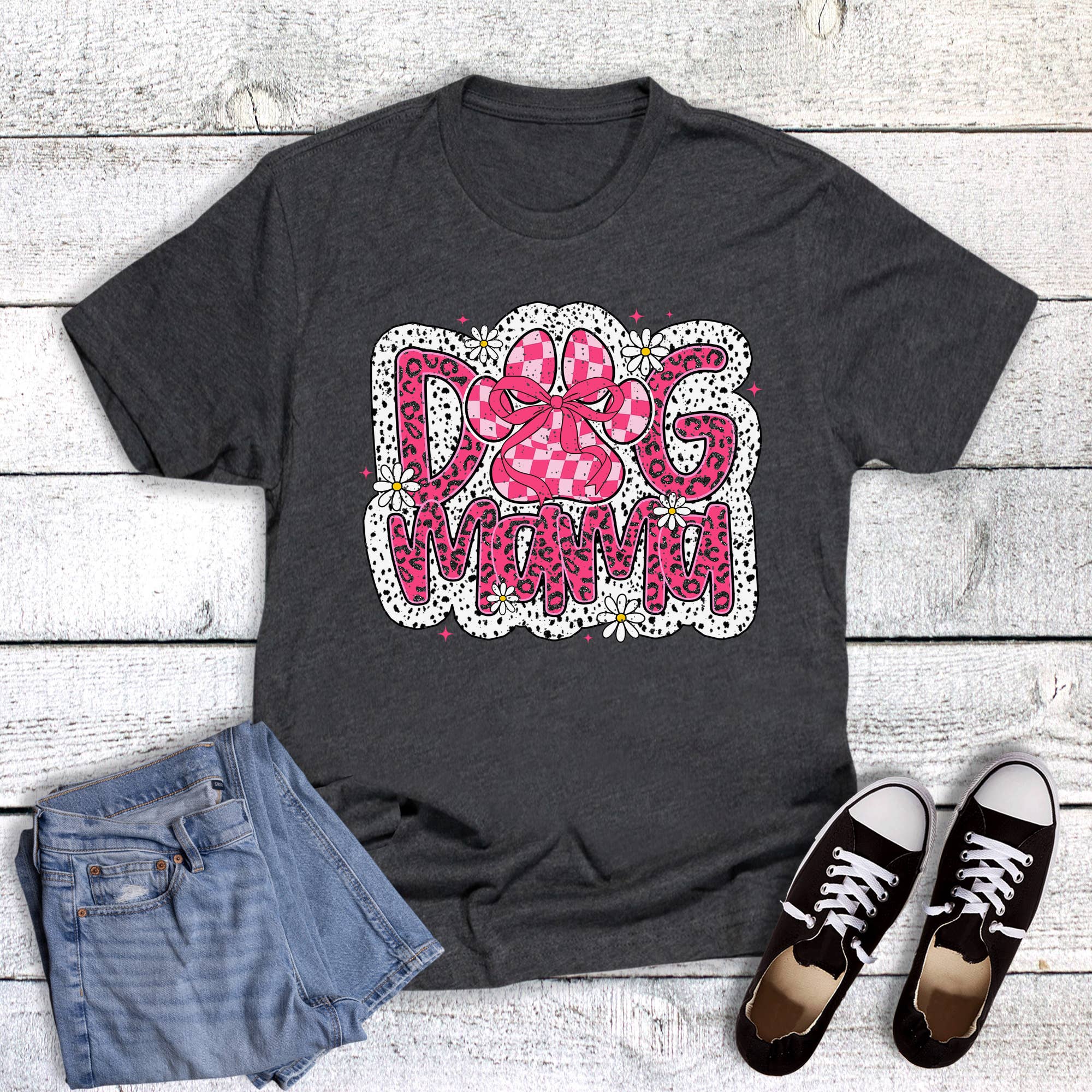 Pets Coquette Leopard Dog Mama Graphic Tee Hoodie, Sweatshirt | PodTeesHub.com