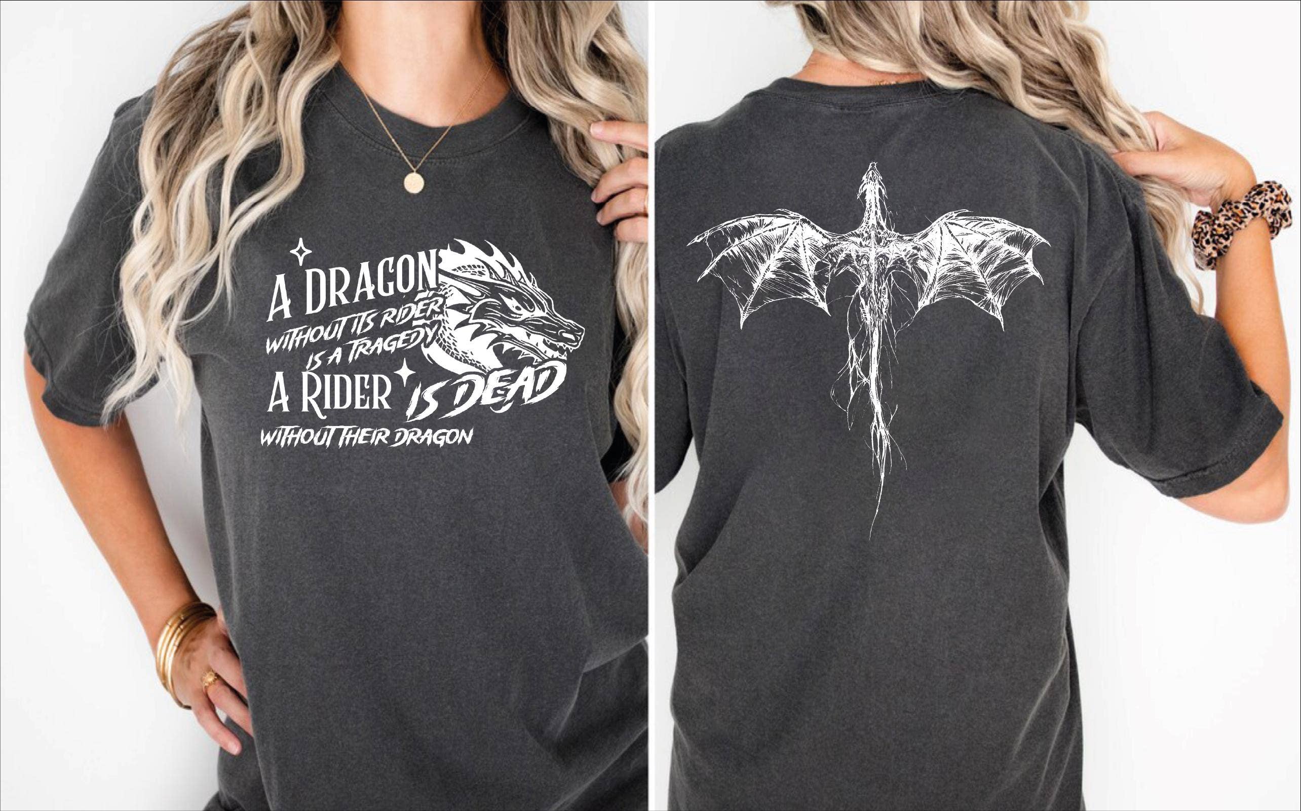 A Dragon Without Its Rider Is A Tragedy Shirt, 2-Sided Hoodie, Sweatshirt | PodTeesHub.com