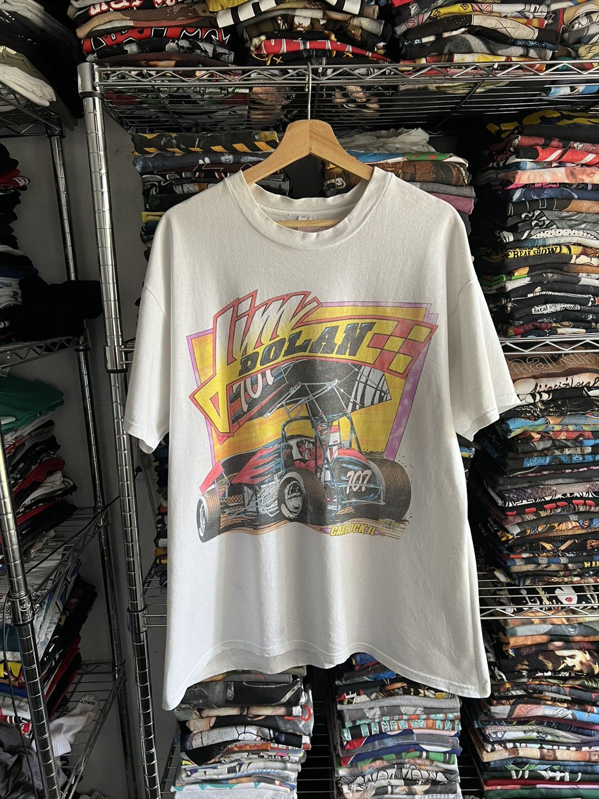 Nascar 90s Jim Dolan Sprint Car Racing Motorsports Tee Hoodie, Sweatshirt | PodTeesHub.com