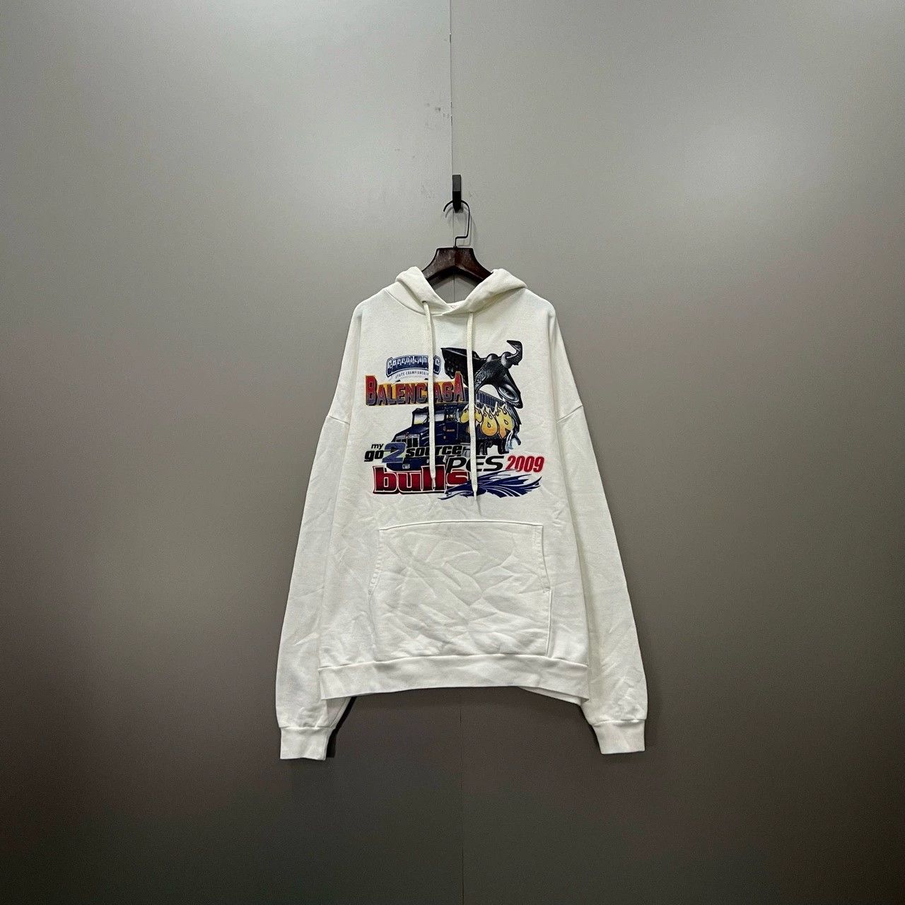 Balenciaga White Logo Graphic Hoodie Dmc T-Shirts, Sweatshirt | PodTeesHub.com