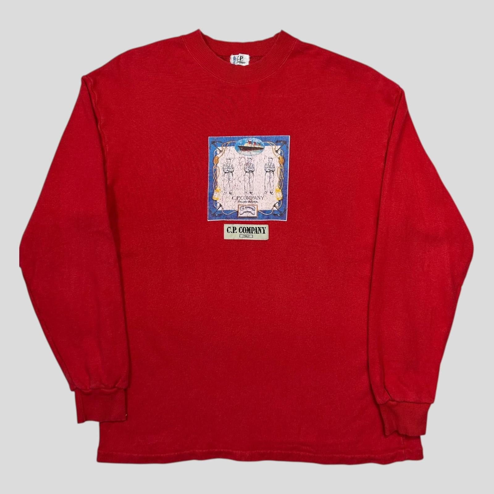 C P Company Cp Company 90 S Sailor Navy Graphic Sweatshirt Jumper M T-Shirts, Hoodie | PodTeesHub.com