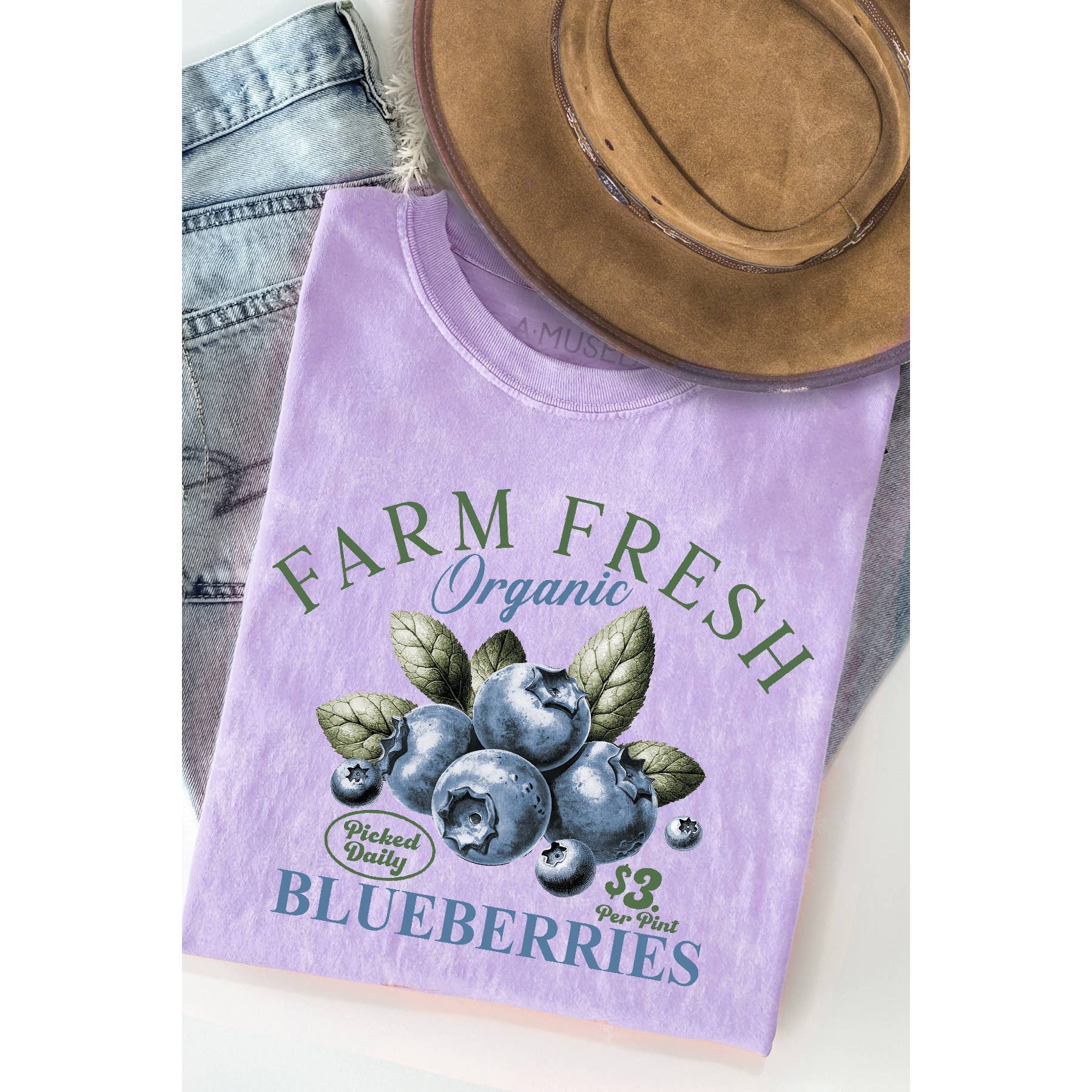 Farm Fresh Blueberries - Mineral Wash T Shirt Hoodie, Sweatshirt | PodTeesHub.com