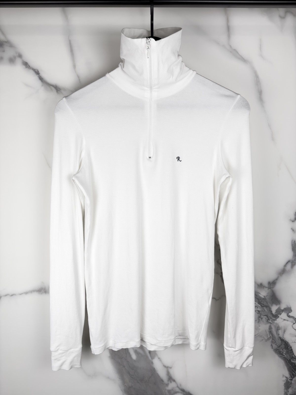 Simons Aw04 Raf Simons Waves Quarter Zip High Neck Longsleeve Shirt Hoodie, Sweatshirt | PodTeesHub.com