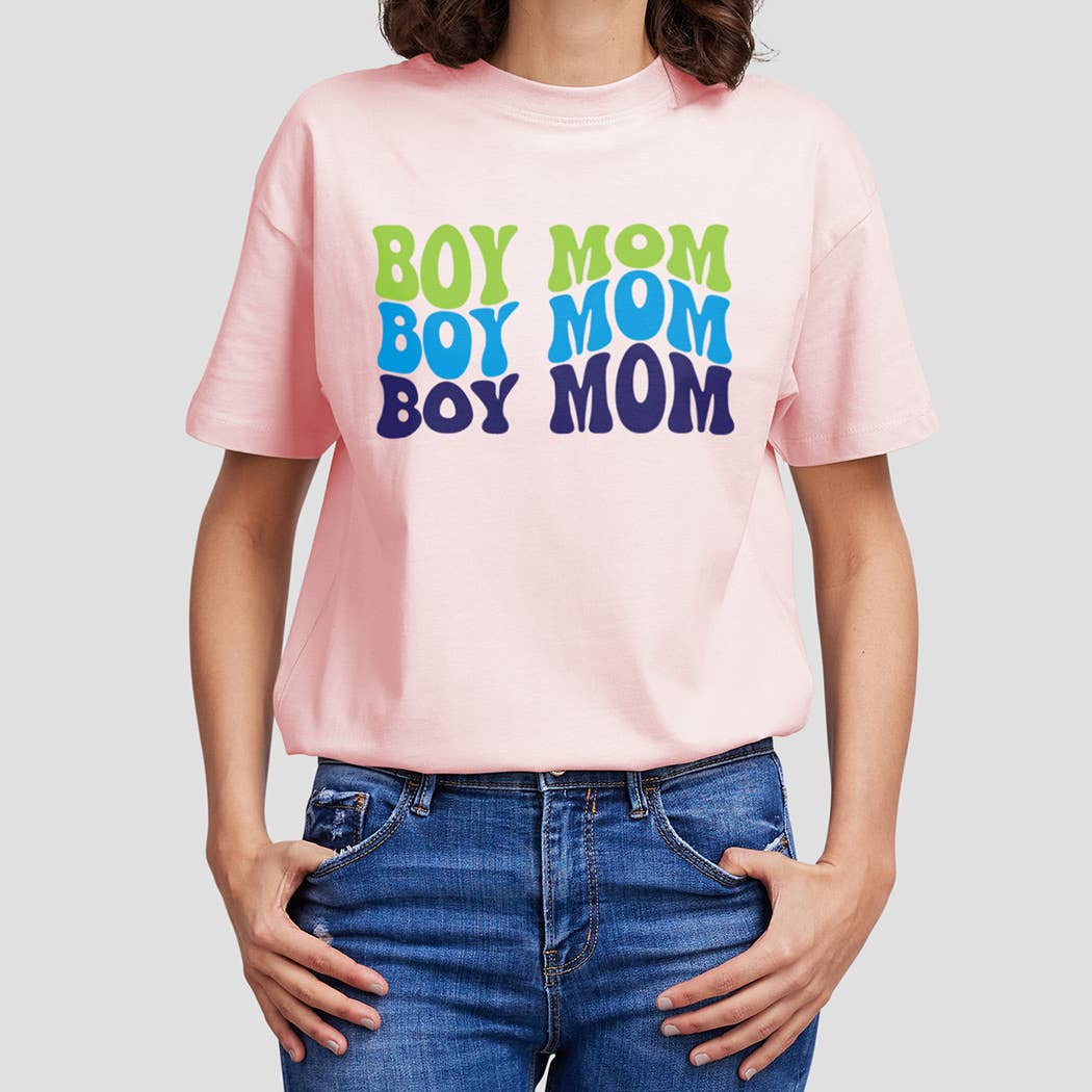 Boy Mom Printed T-Shirt Hoodie, Sweatshirt | PodTeesHub.com