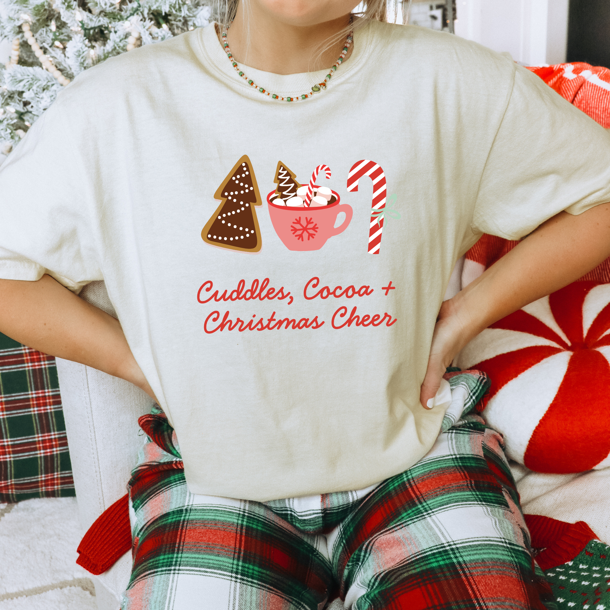 Cuddles Cocoa and Christmas Cheer T-Shirt Hoodie, Sweatshirt | PodTeesHub.com