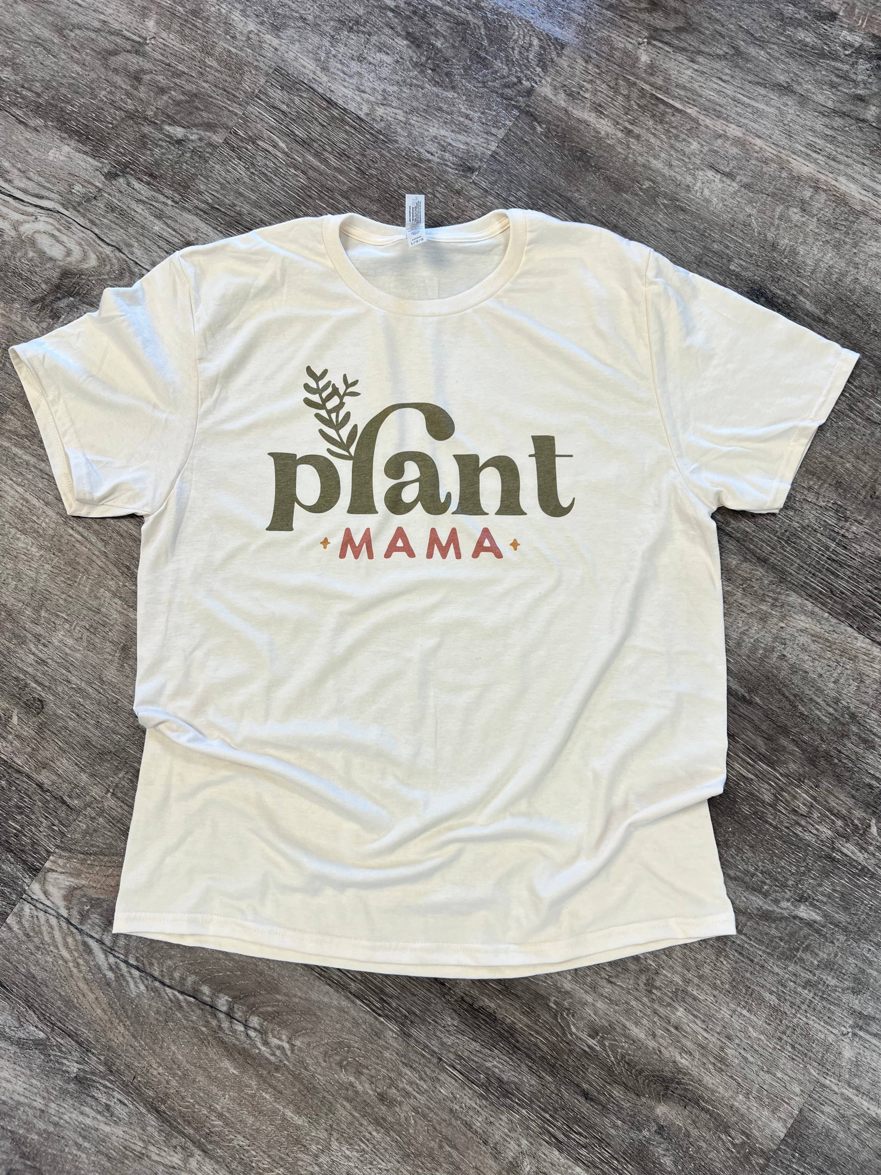 Plant Mama On Cream Tee Hoodie, Sweatshirt | PodTeesHub.com